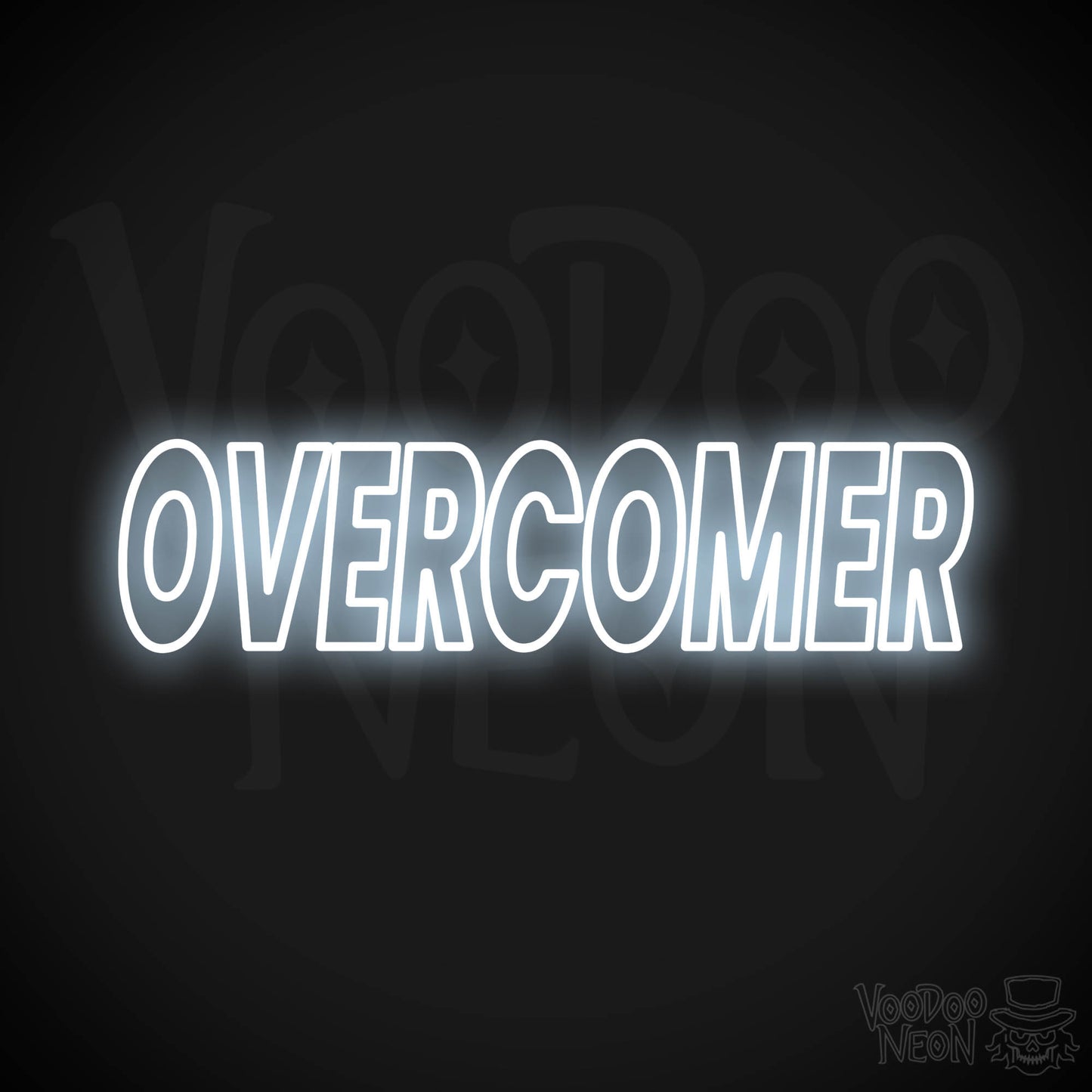 Overcomer Neon Sign - Cool White