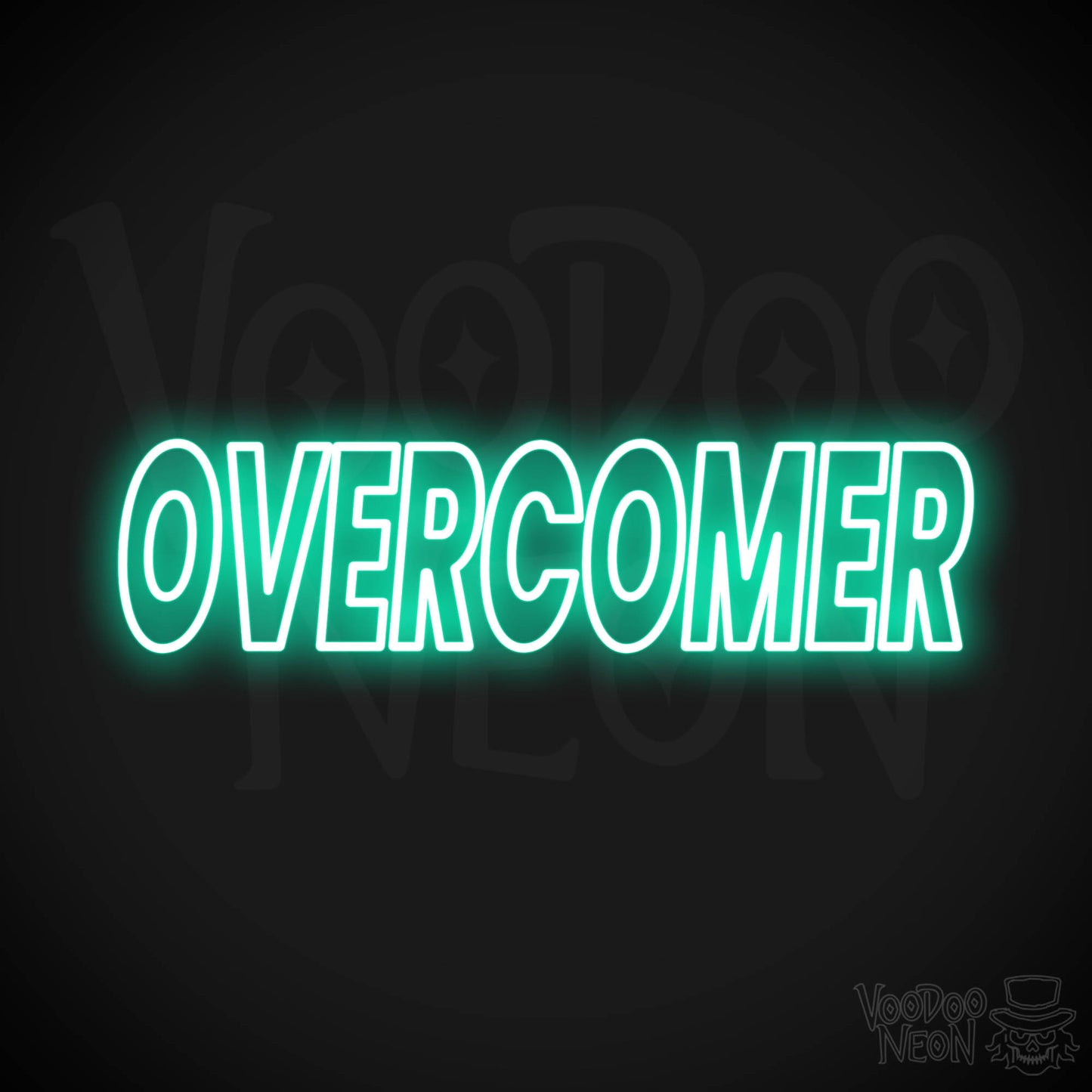 Overcomer Neon Sign - Light Green