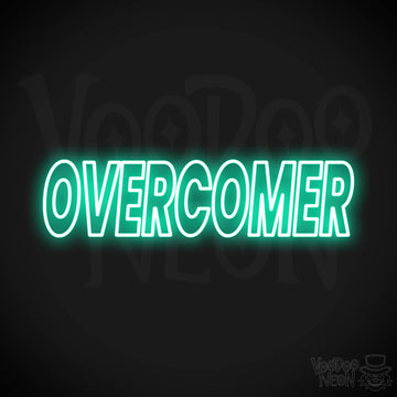 Overcomer Neon Sign - Light Green