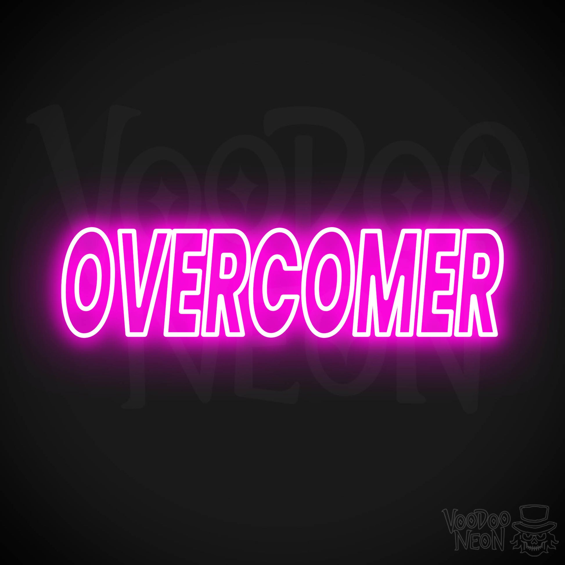 Overcomer Neon Sign - Pink