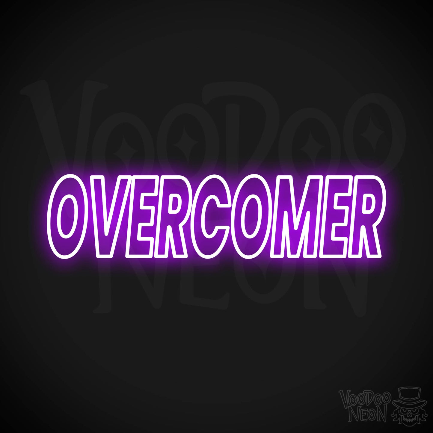 Overcomer Neon Sign - Purple