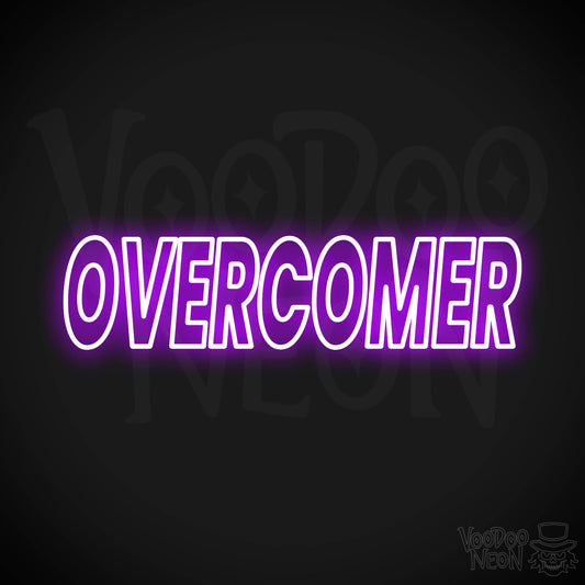 Overcomer Neon Sign - Purple