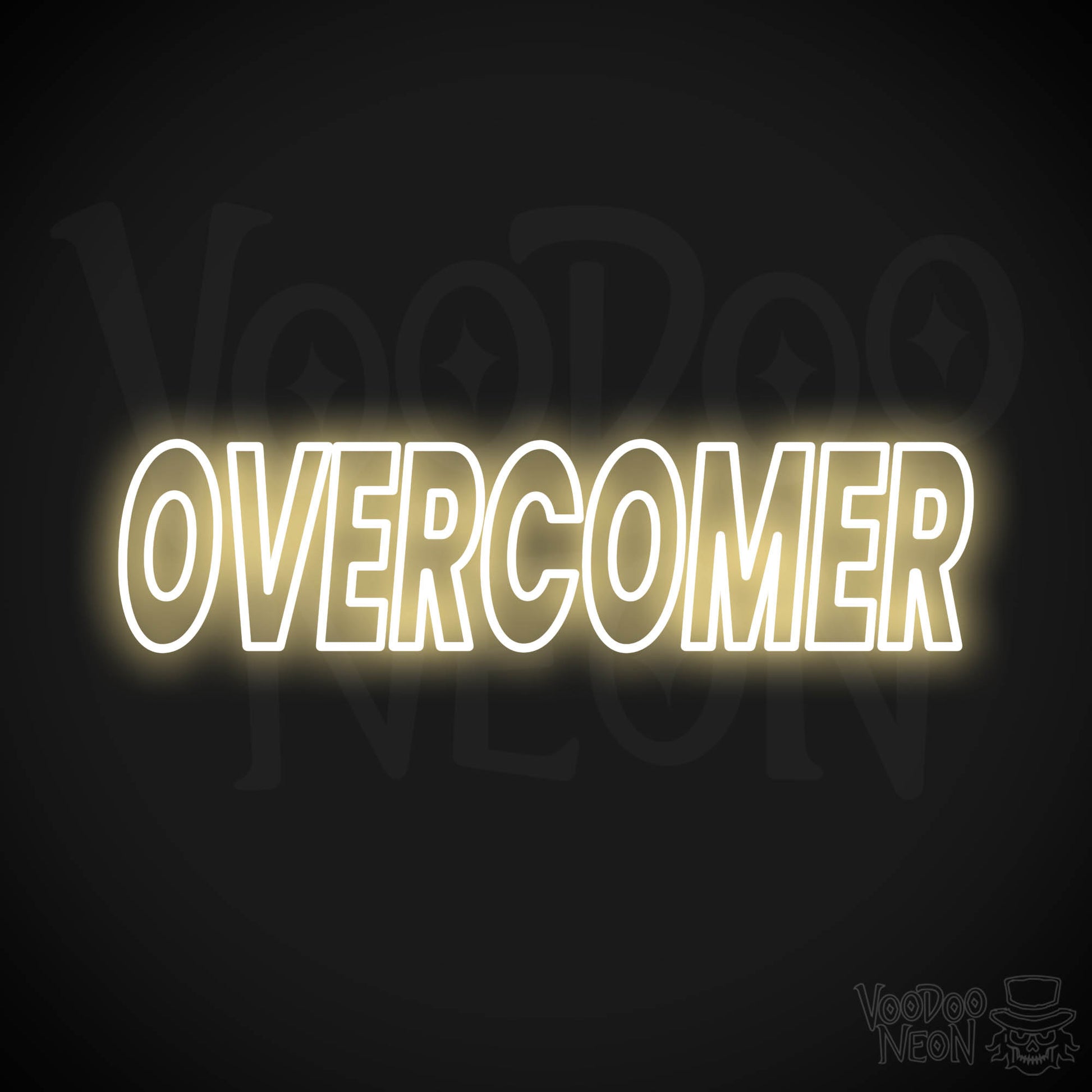 Overcomer Neon Sign - Warm White