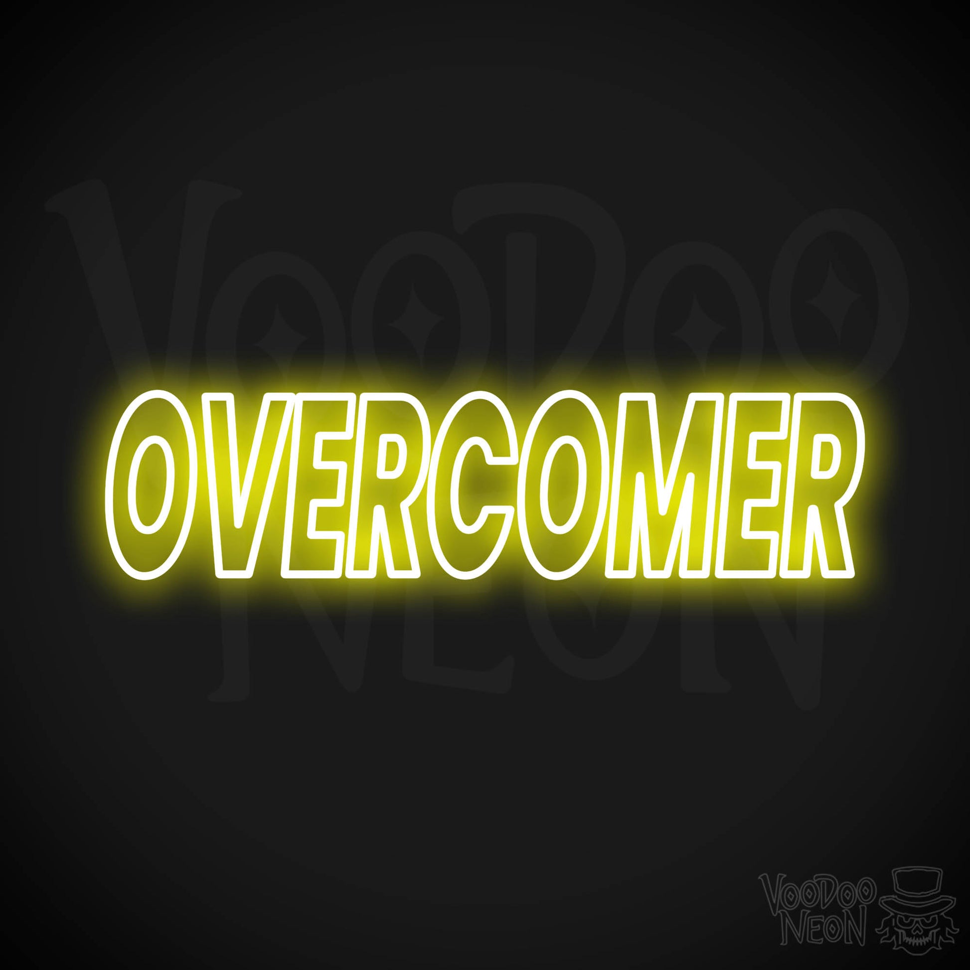 Overcomer Neon Sign - Yellow