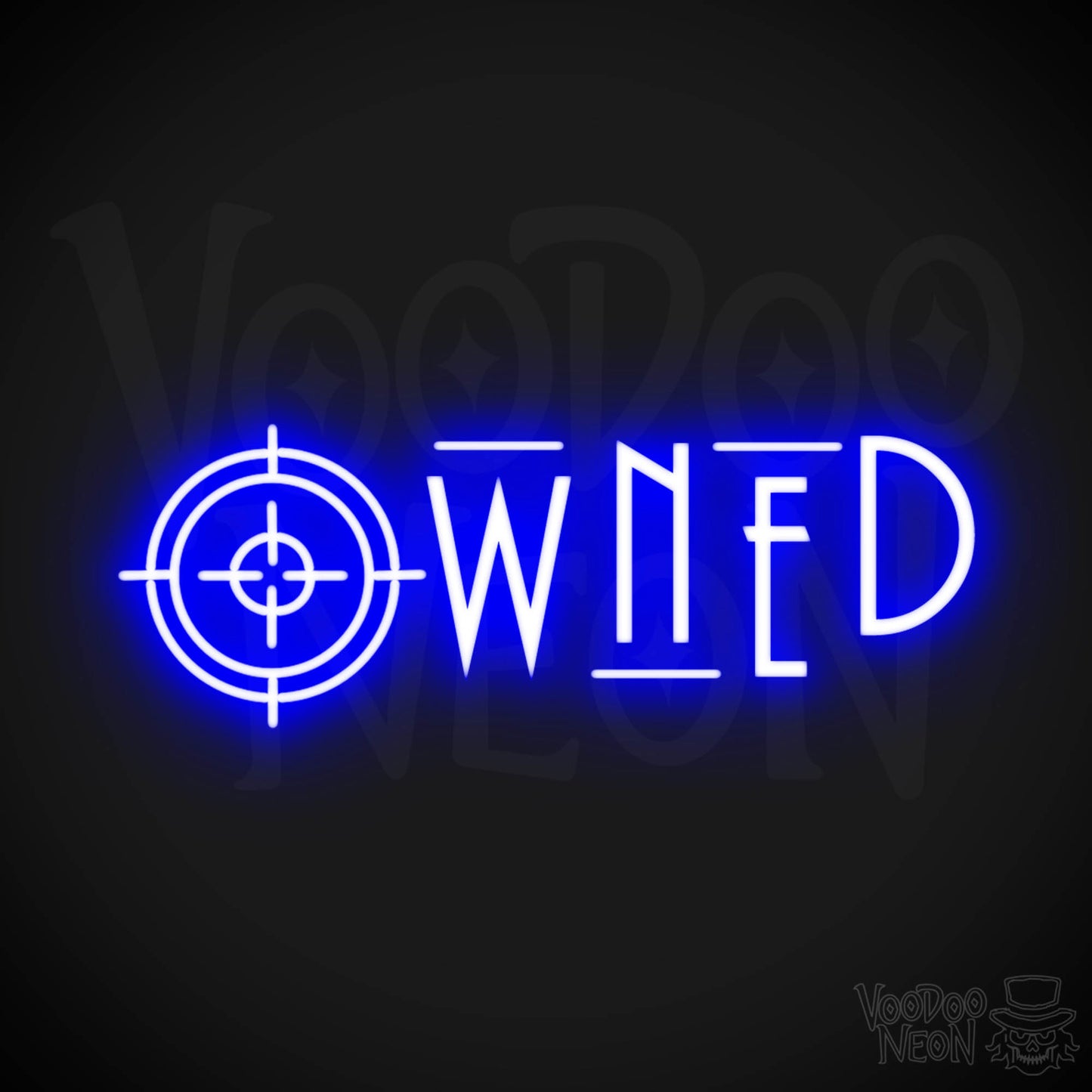 Owned Neon Sign - Owned Sign - Wall Art - Color Dark Blue