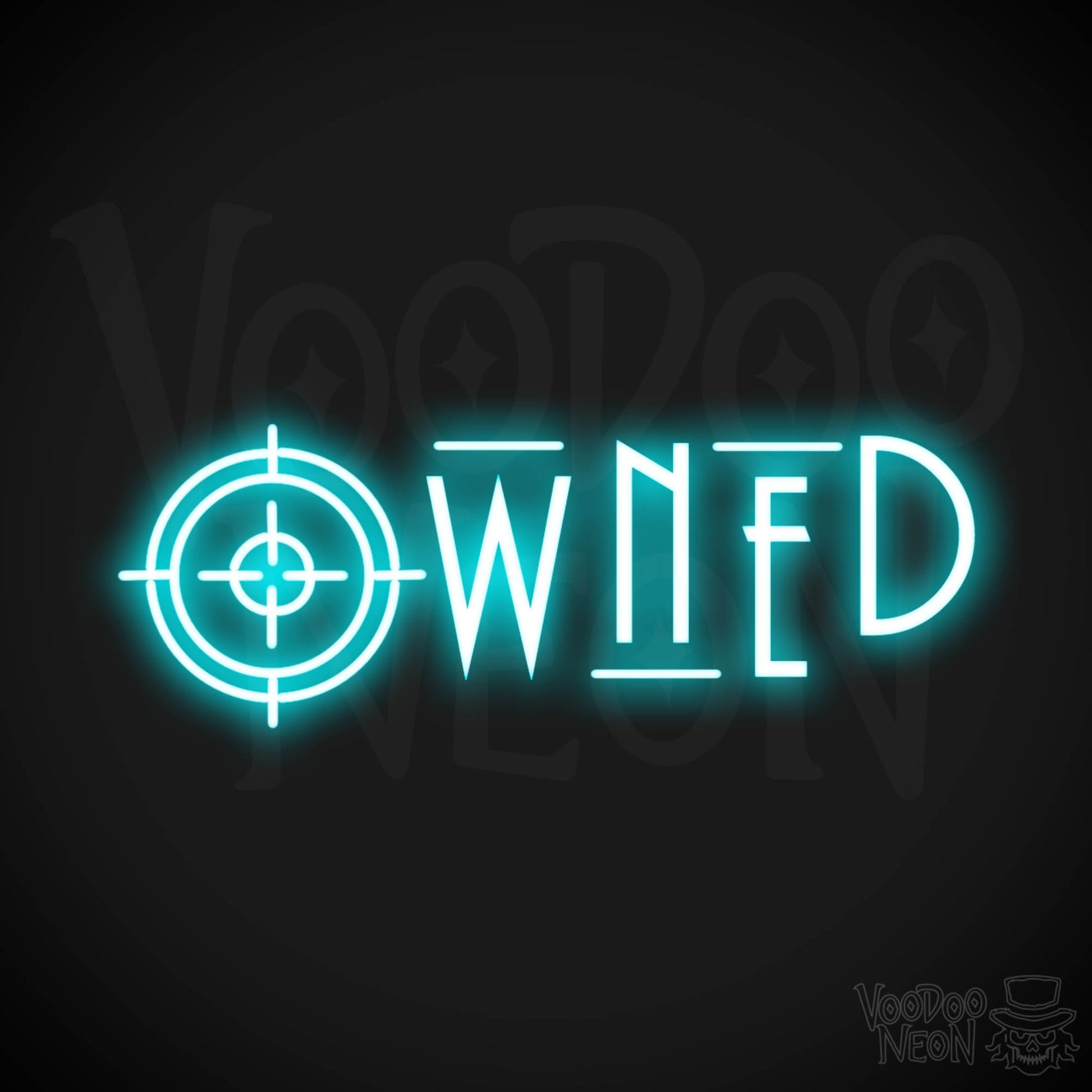 Owned Neon Sign - Owned Sign - Wall Art - Color Ice Blue