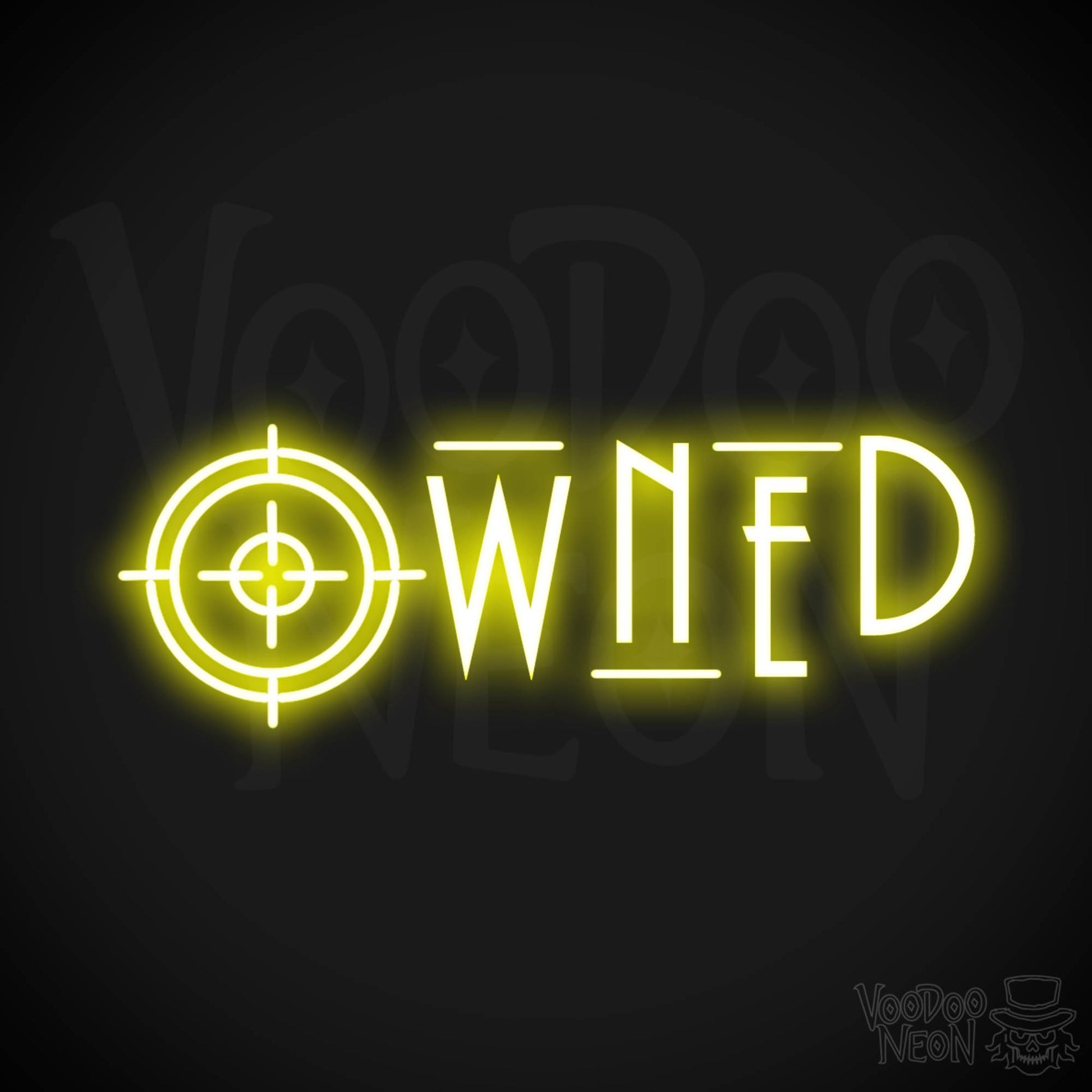 Owned Neon Sign - Owned Sign - Wall Art - Color Yellow