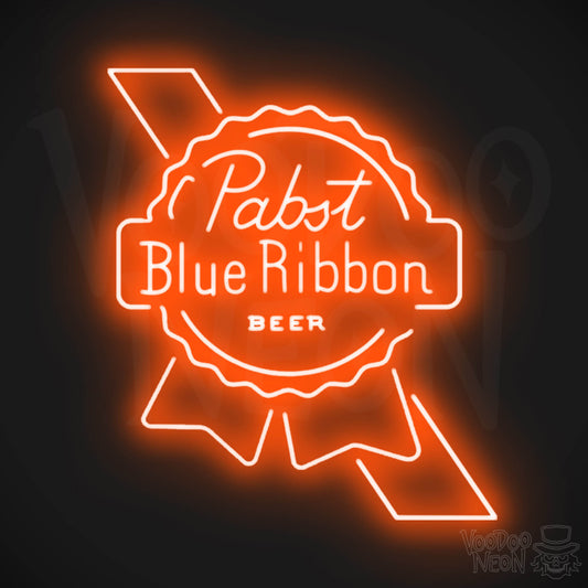 Pabst Blue Ribbon LED Neon - Orange