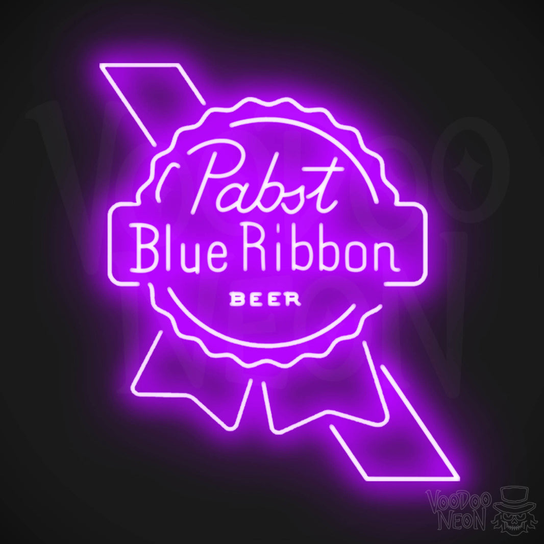Neon Pabst Blue Ribbon Sign | Pabst Blue Ribbon Neon Sign | Beer 