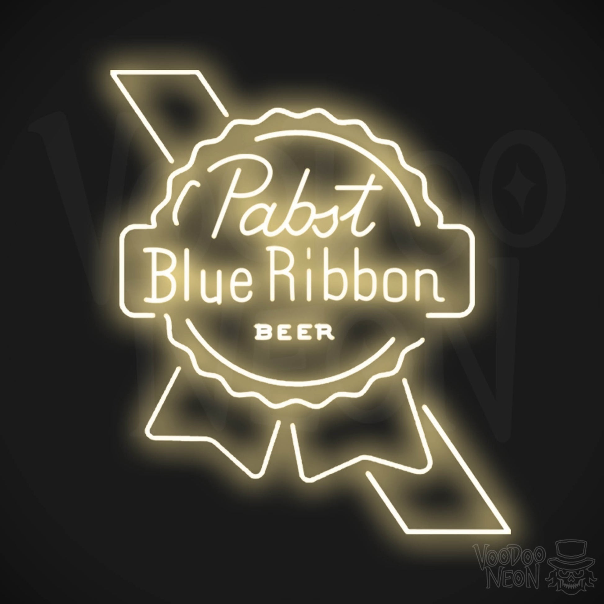 Pabst Blue Ribbon LED Neon - Warm White