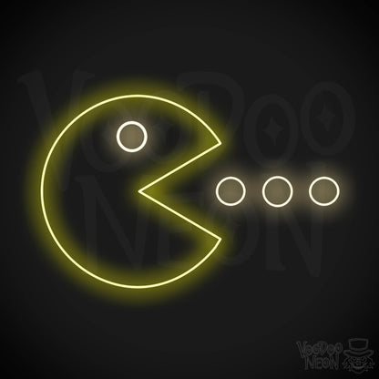 Pacman Neon Sign - Neon Pacman Art - Pacman Wall Art - Pacman Sign - Color Multi-Color