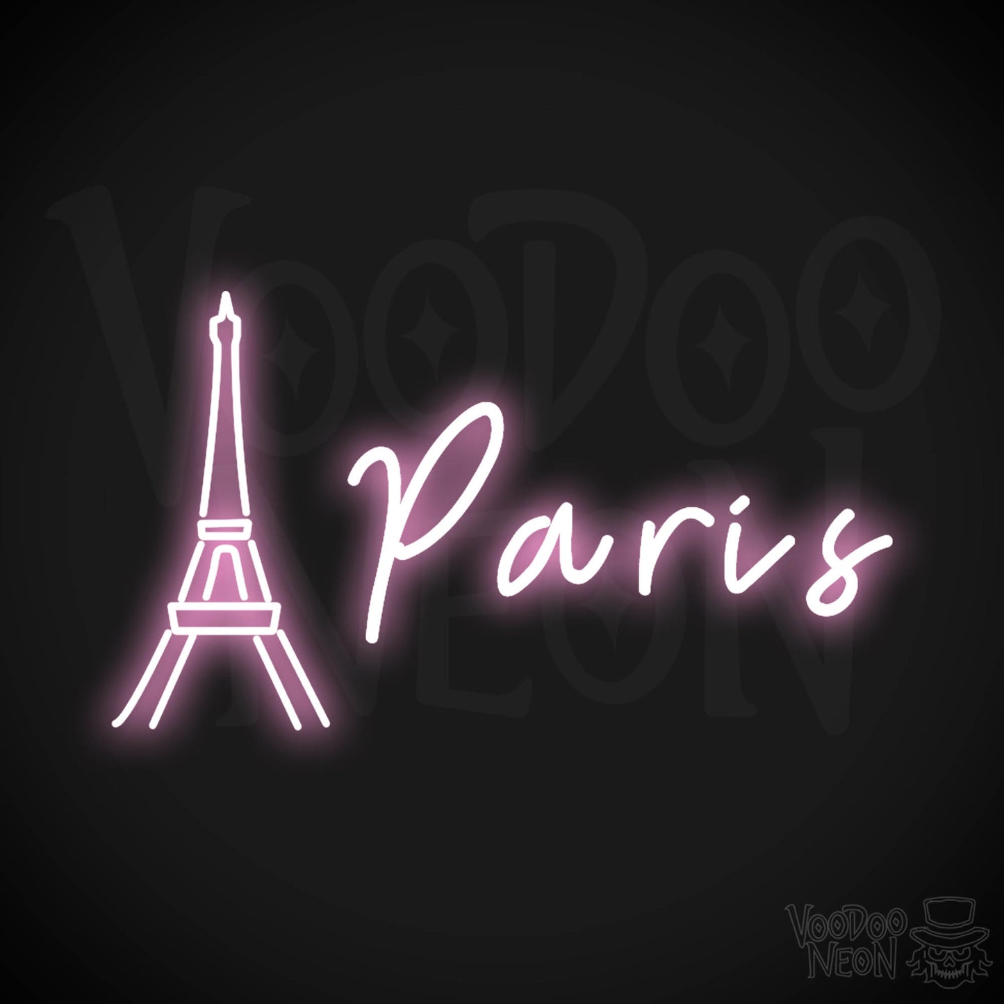 Paris Neon Sign - Neon Paris Sign - Wall Art - Color Light Pink