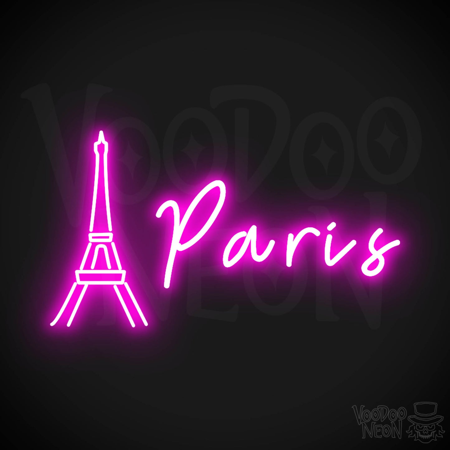 Paris Neon Sign - Neon Paris Sign - Wall Art - Color Pink