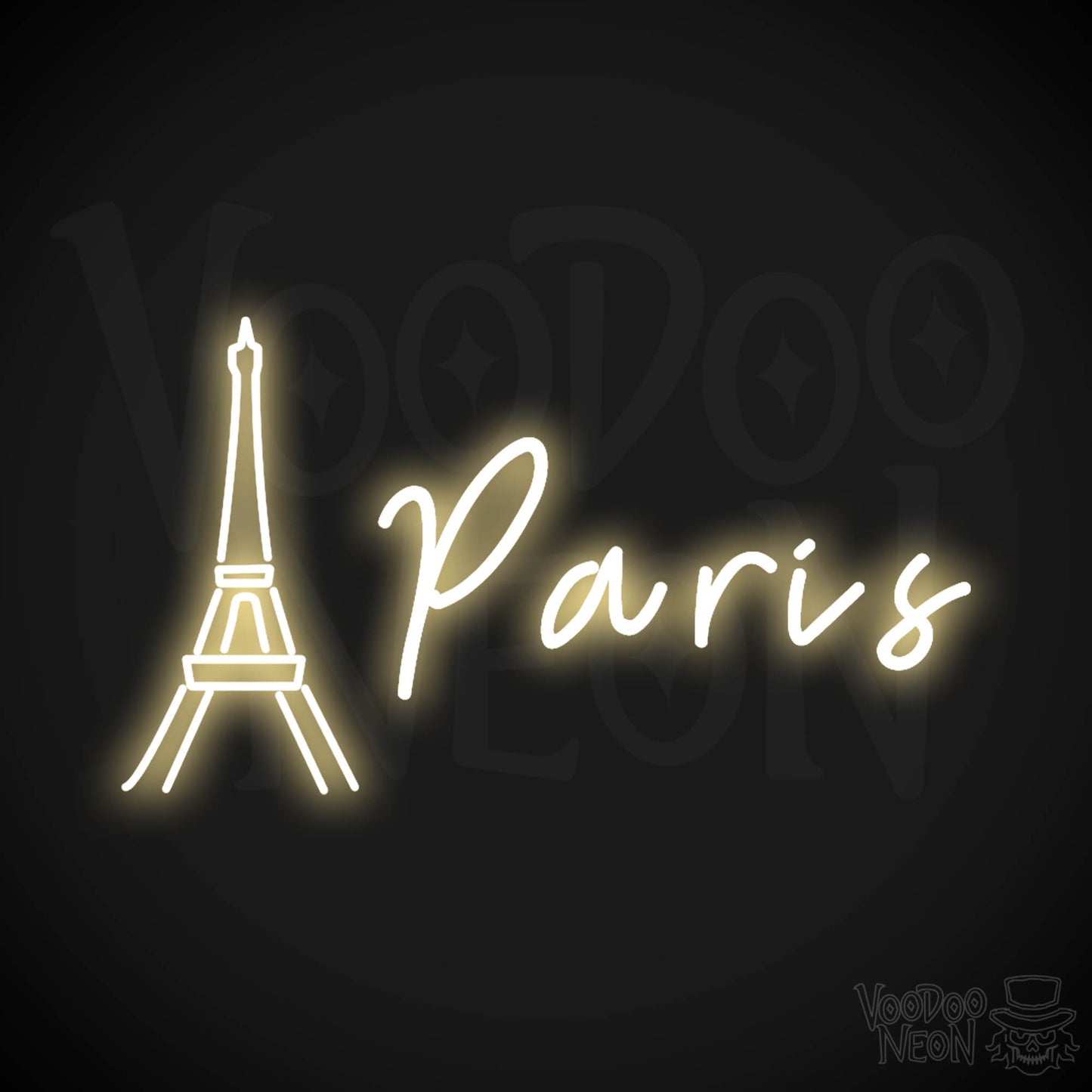 Paris Neon Sign - Neon Paris Sign - Wall Art - Color Warm White