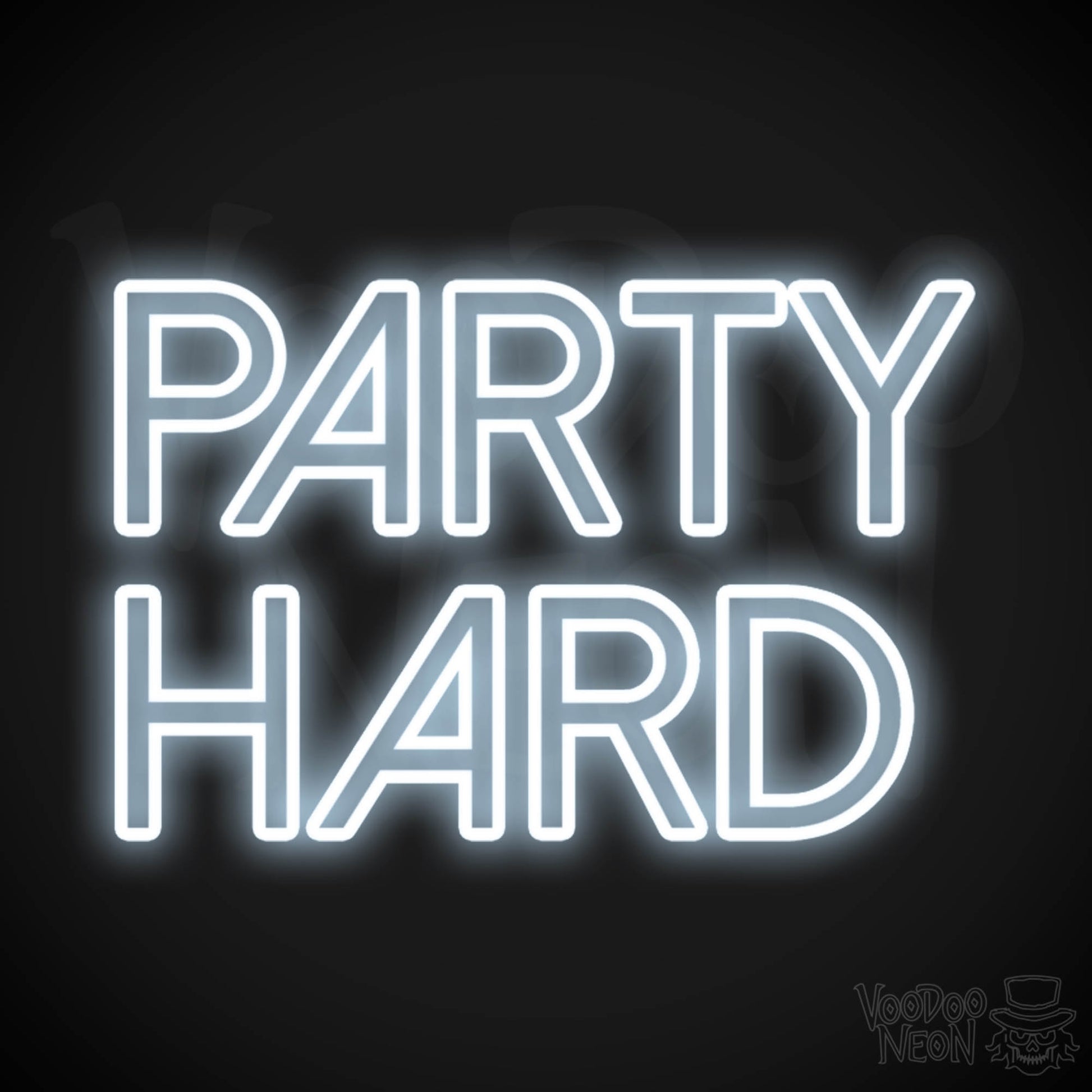 Party Hard Neon Sign - Neon Party Hard - LED Wall Art - Color Cool White