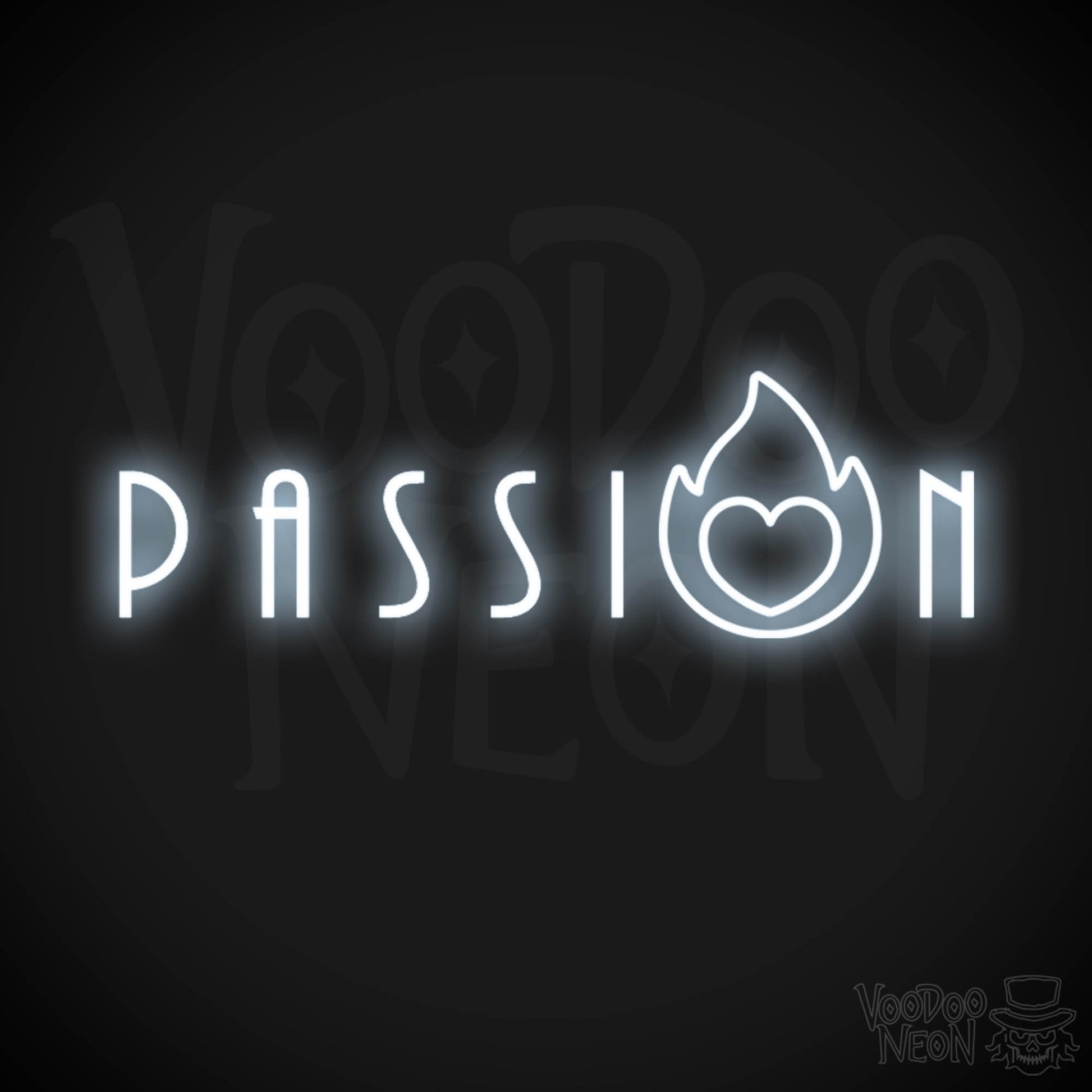 Passion Neon Sign - Neon Passion Sign - Color Cool White