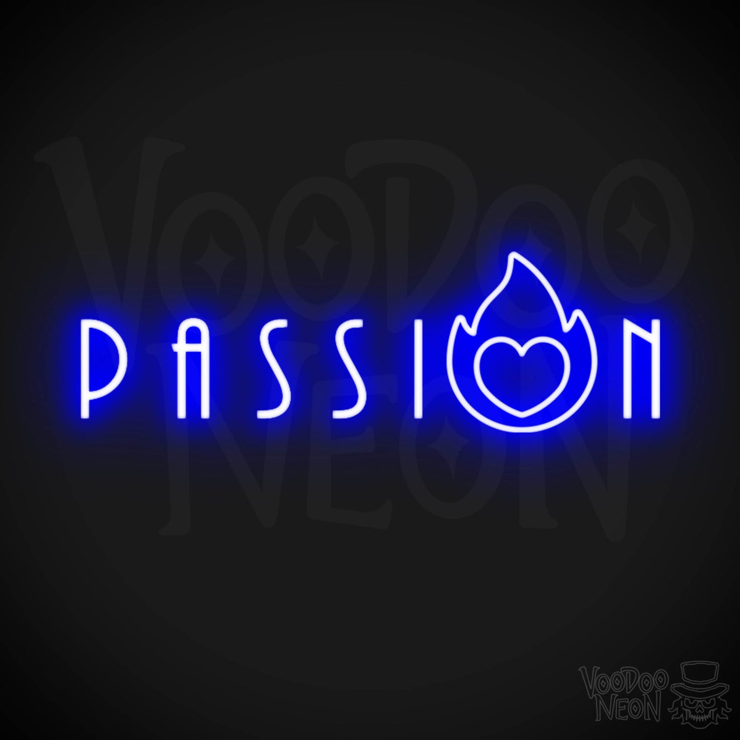 Passion Neon Sign - Neon Passion Sign - Color Dark Blue