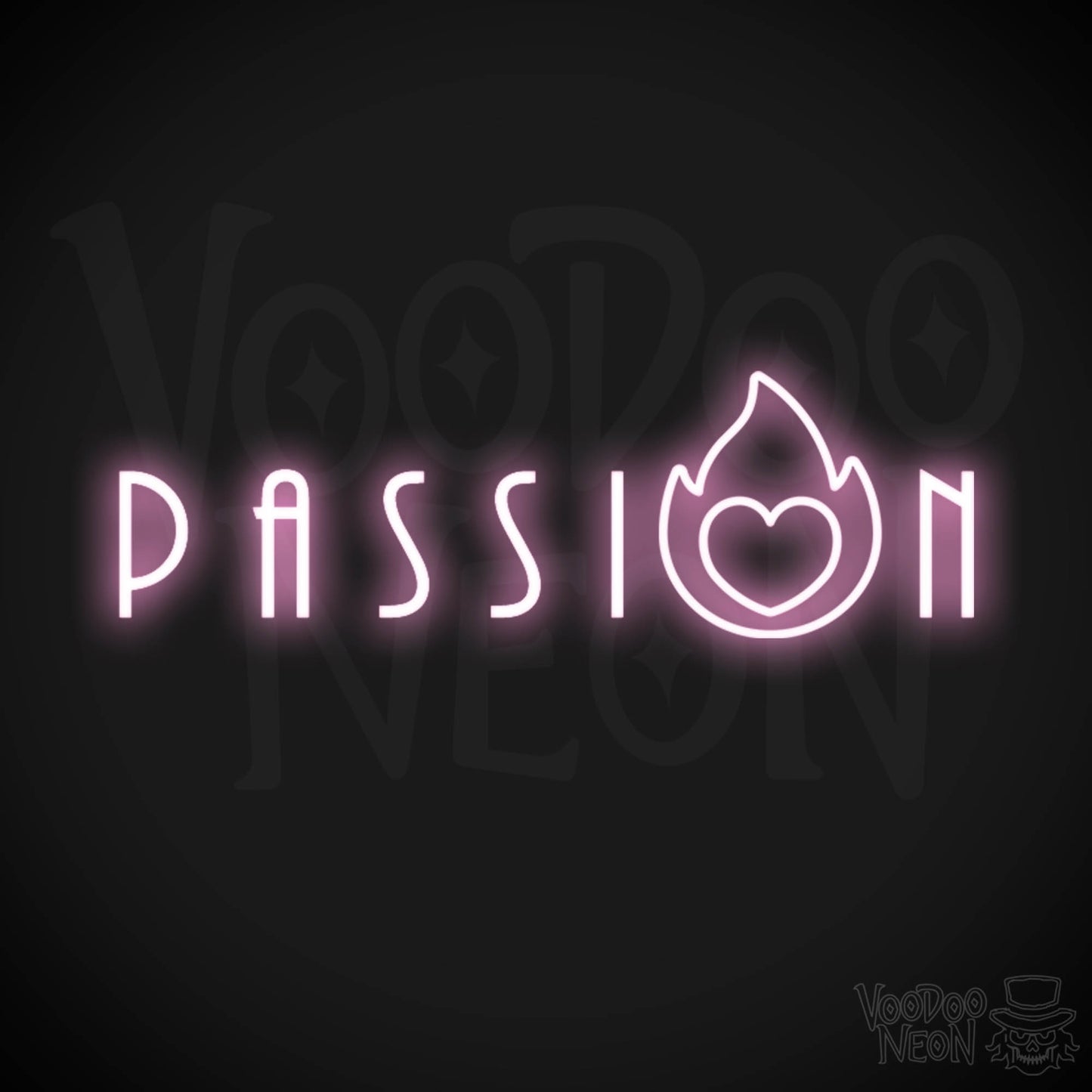 Passion Neon Sign - Neon Passion Sign - Color Light Pink