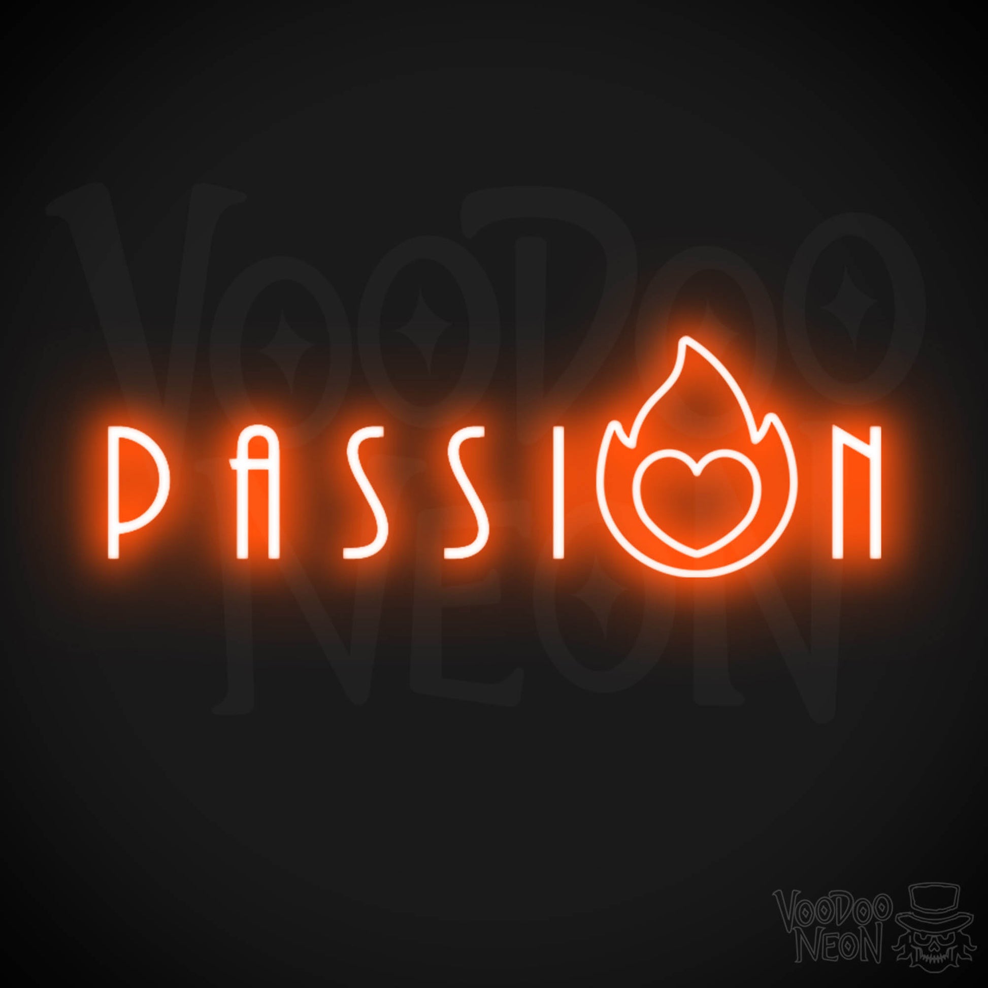 Passion Neon Sign - Neon Passion Sign - Color Orange