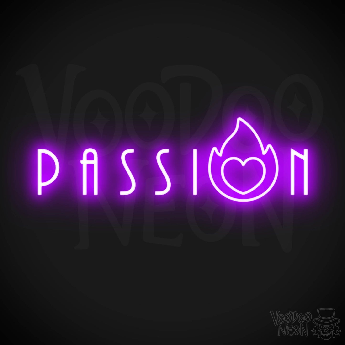 Passion Neon Sign - Neon Passion Sign - Color Purple