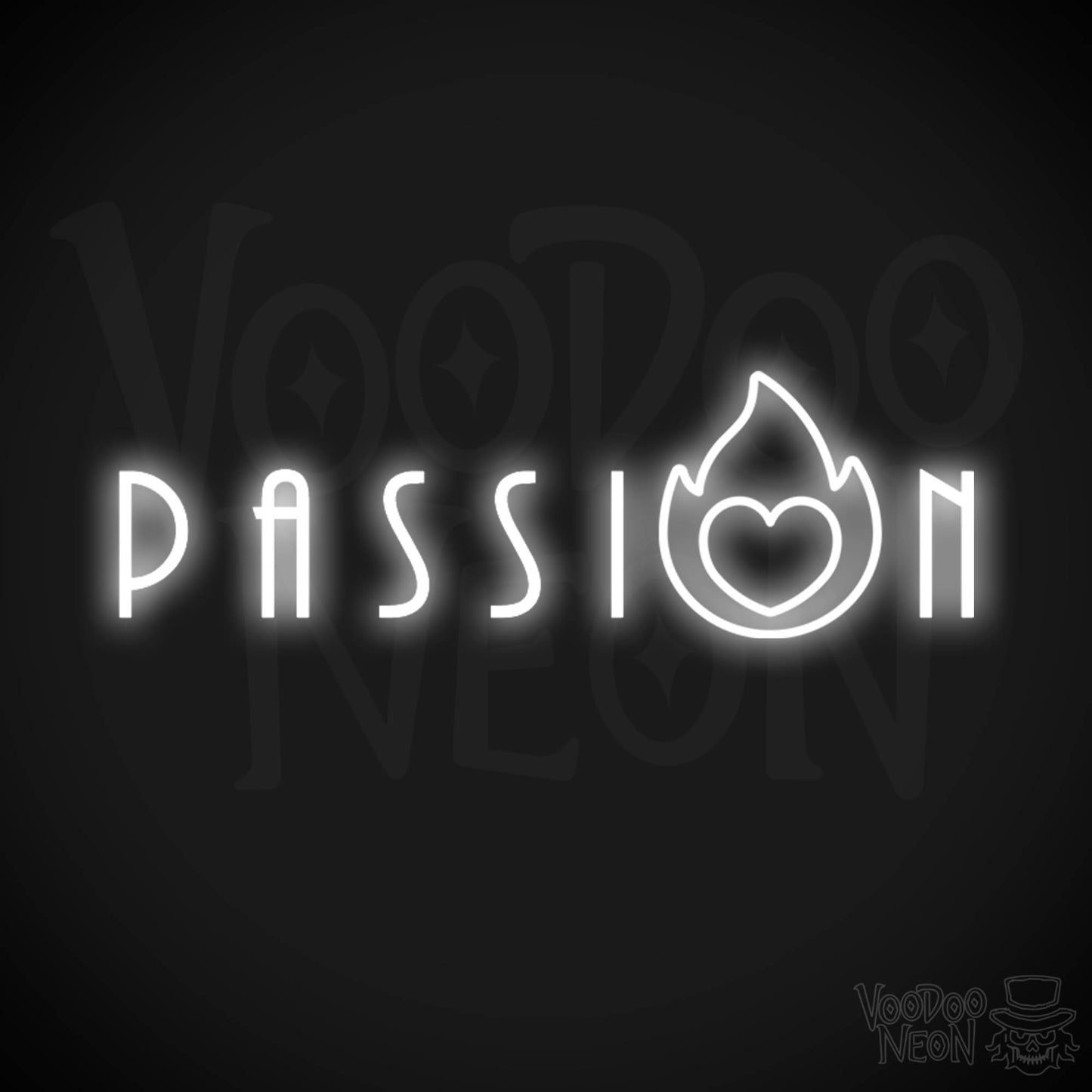 Passion Neon Sign - Neon Passion Sign - Color White