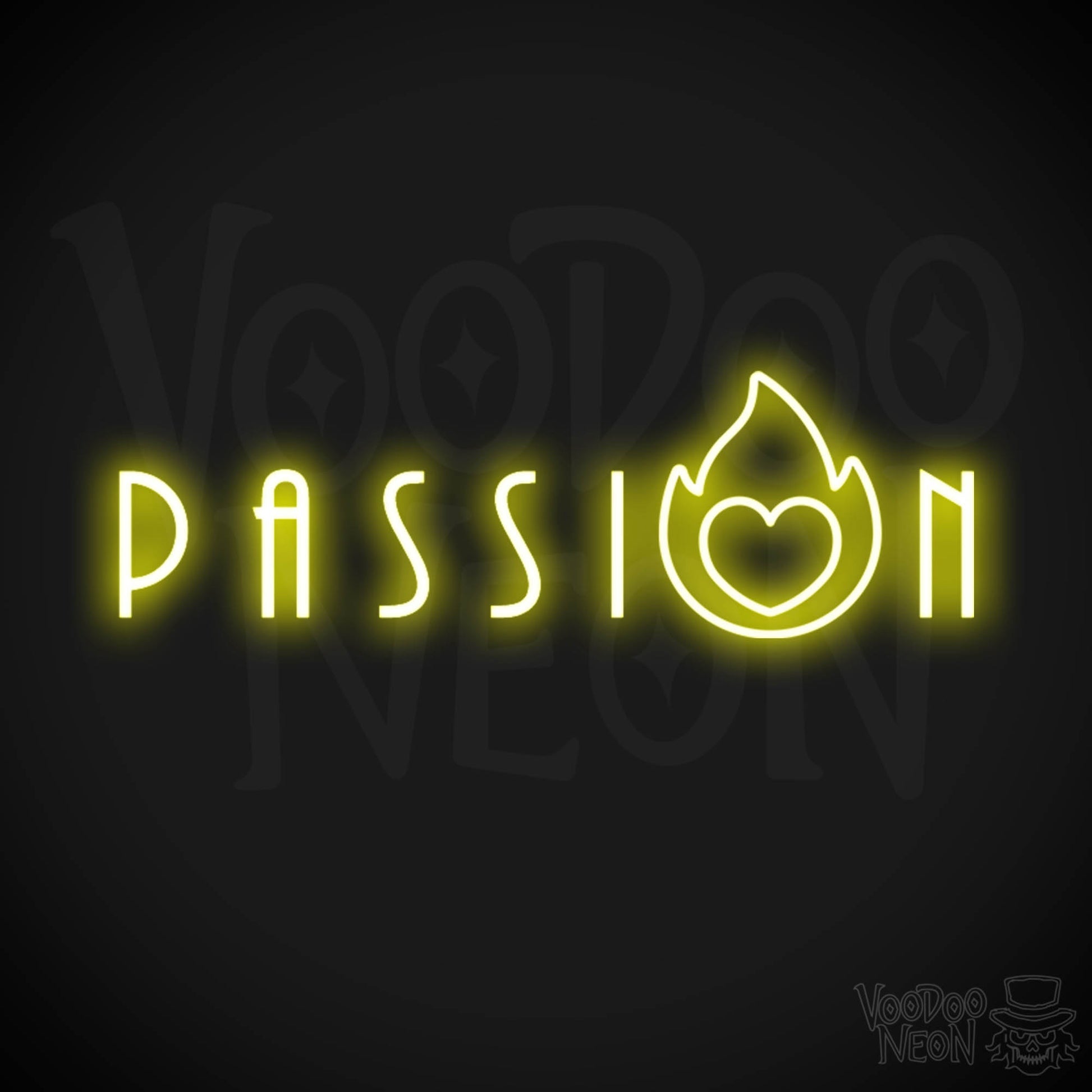 Passion Neon Sign - Neon Passion Sign - Color Yellow