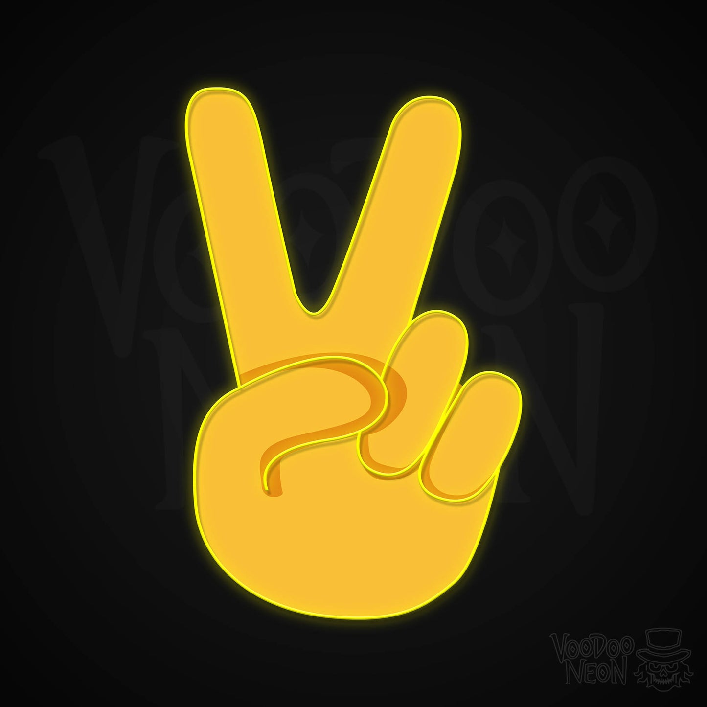 Peace Out Emoji Neon Sign - Multi-Color - Blackwall