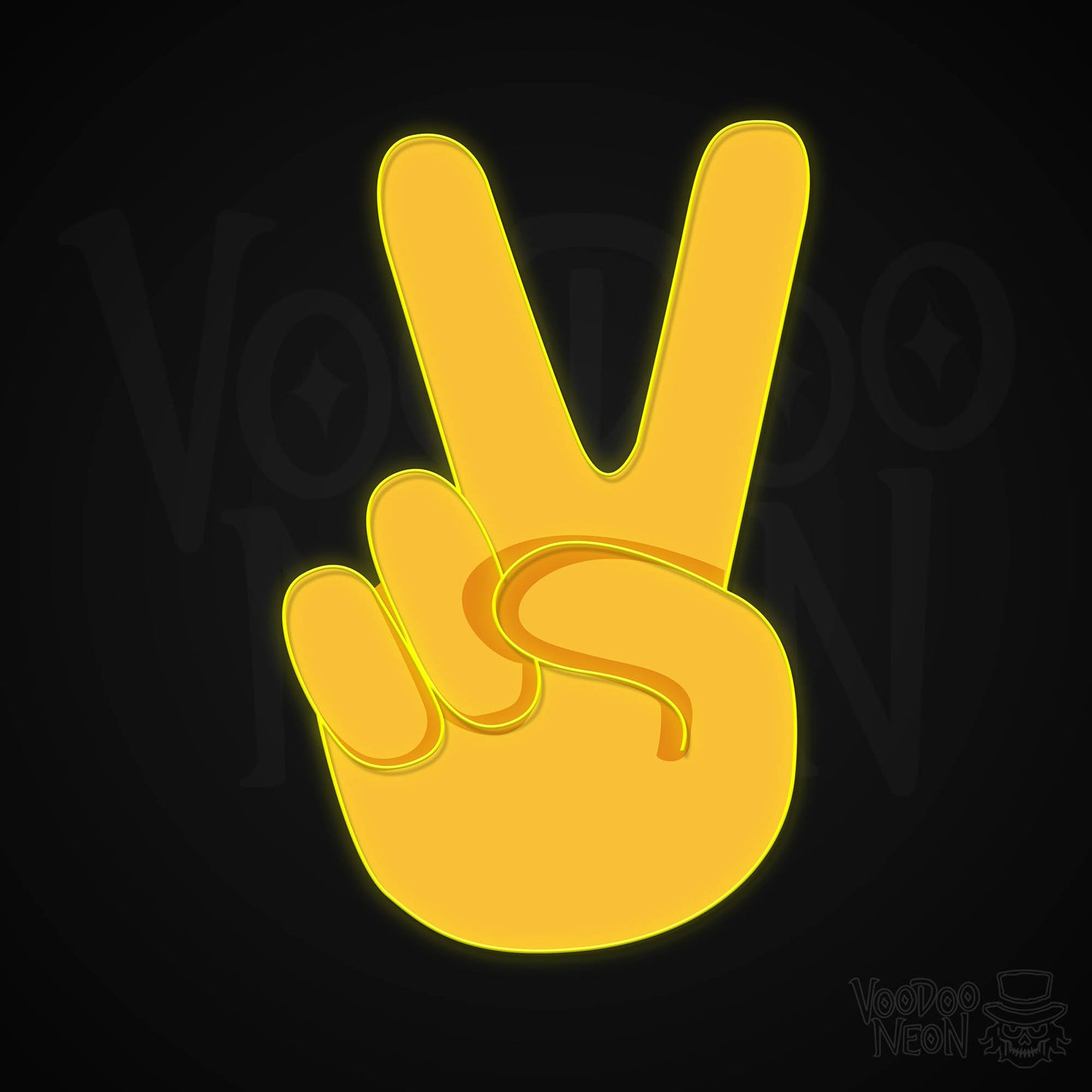 Peace Sign Light Neon Sign - Multi-Color - Blackwall