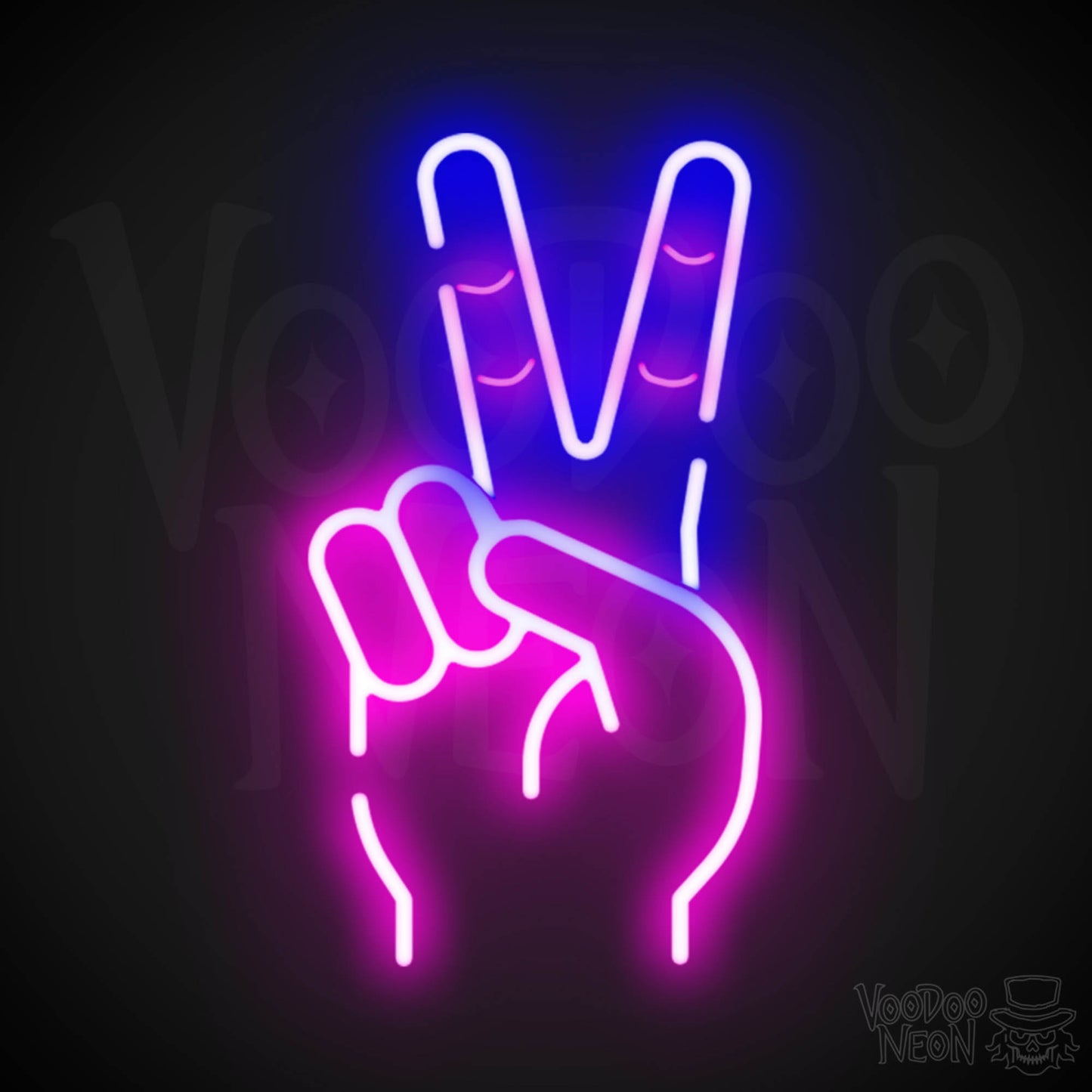 Neon Peace Sign - Peace Symbol Neon Wall Art - Color Multi-Color