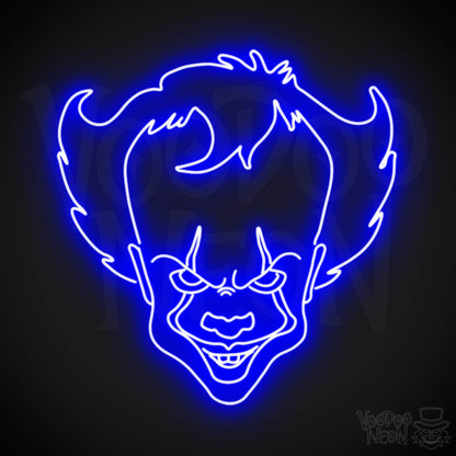 Pennywise Neon Sign - Neon Pennywise Sign - Color Dark Blue
