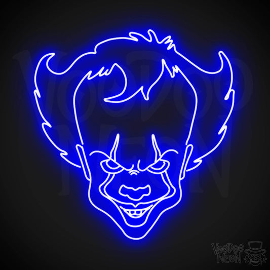 Pennywise Neon Sign - Neon Pennywise Sign - Color Dark Blue