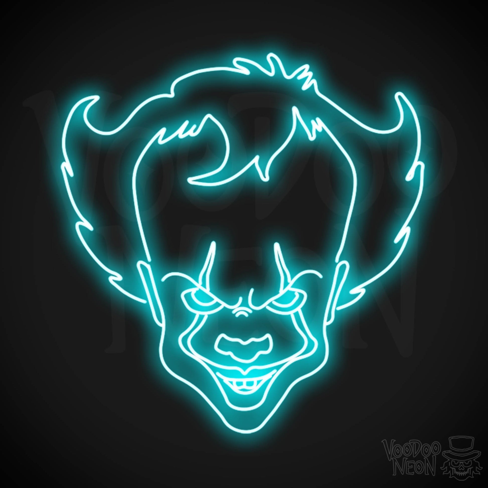 Pennywise Neon Sign - Neon Pennywise Sign - Color Ice Blue
