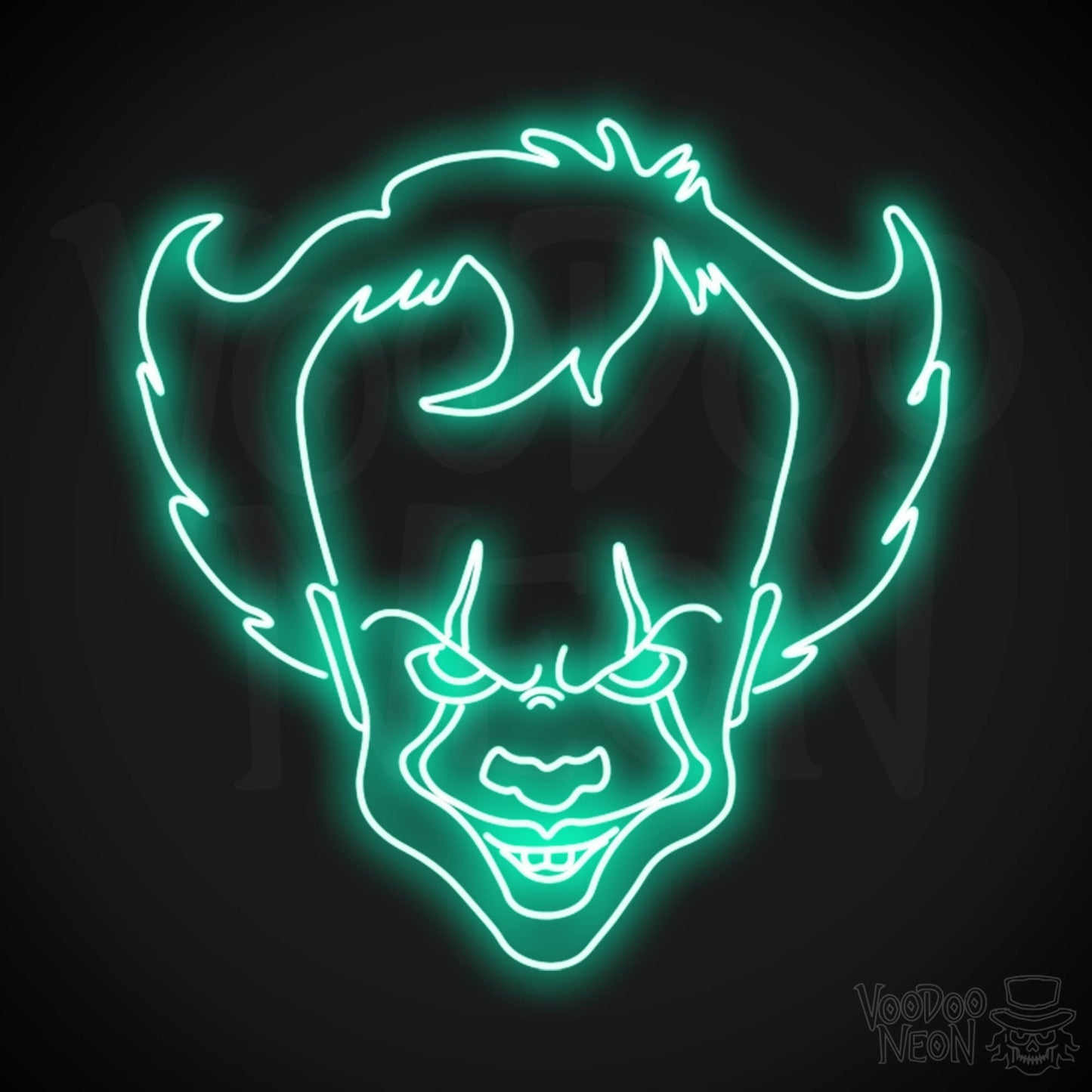 Pennywise Neon Sign - Neon Pennywise Sign - Color Light Green