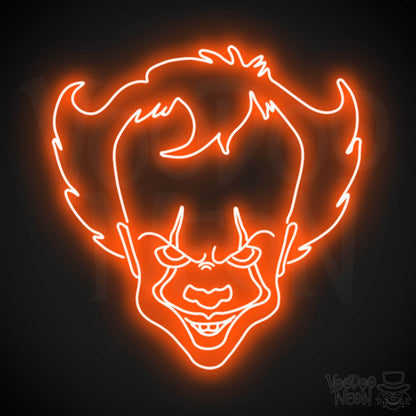 Pennywise Neon Sign - Neon Pennywise Sign - Color Orange