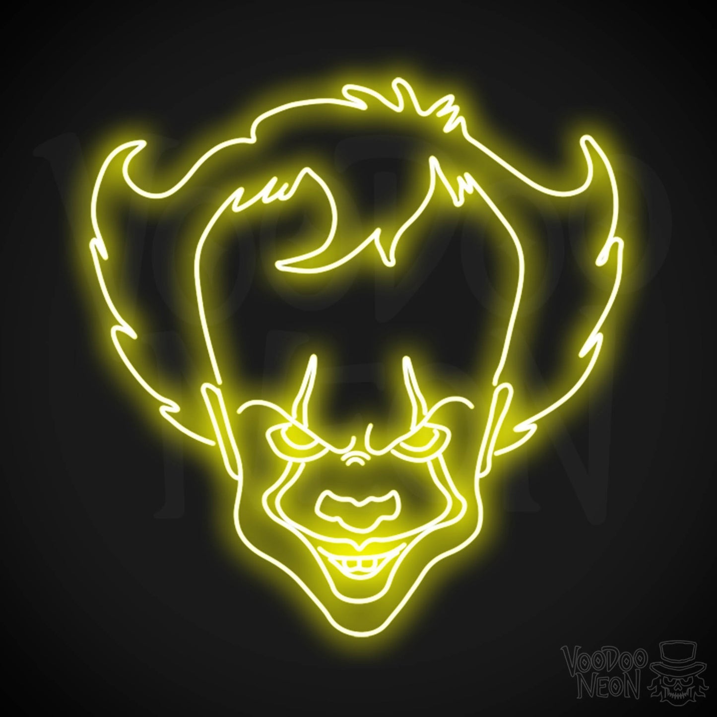 Pennywise Neon Sign - Neon Pennywise Sign - Color Yellow