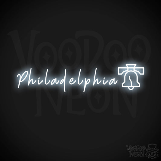 Philadelphia Neon Sign - Neon Philadelphia Sign - LED Signs - Wall Art - Color Cool White