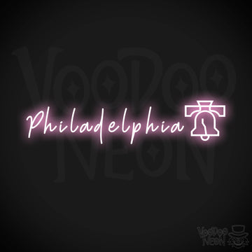 Philadelphia Neon Sign - Neon Philadelphia Sign - LED Signs - Wall Art - Color Light Pink