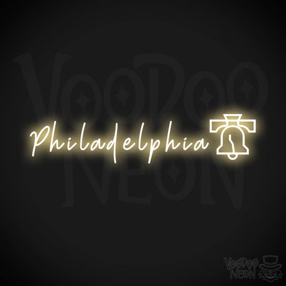 Philadelphia Neon Sign - Neon Philadelphia Sign - LED Signs - Wall Art - Color Warm White
