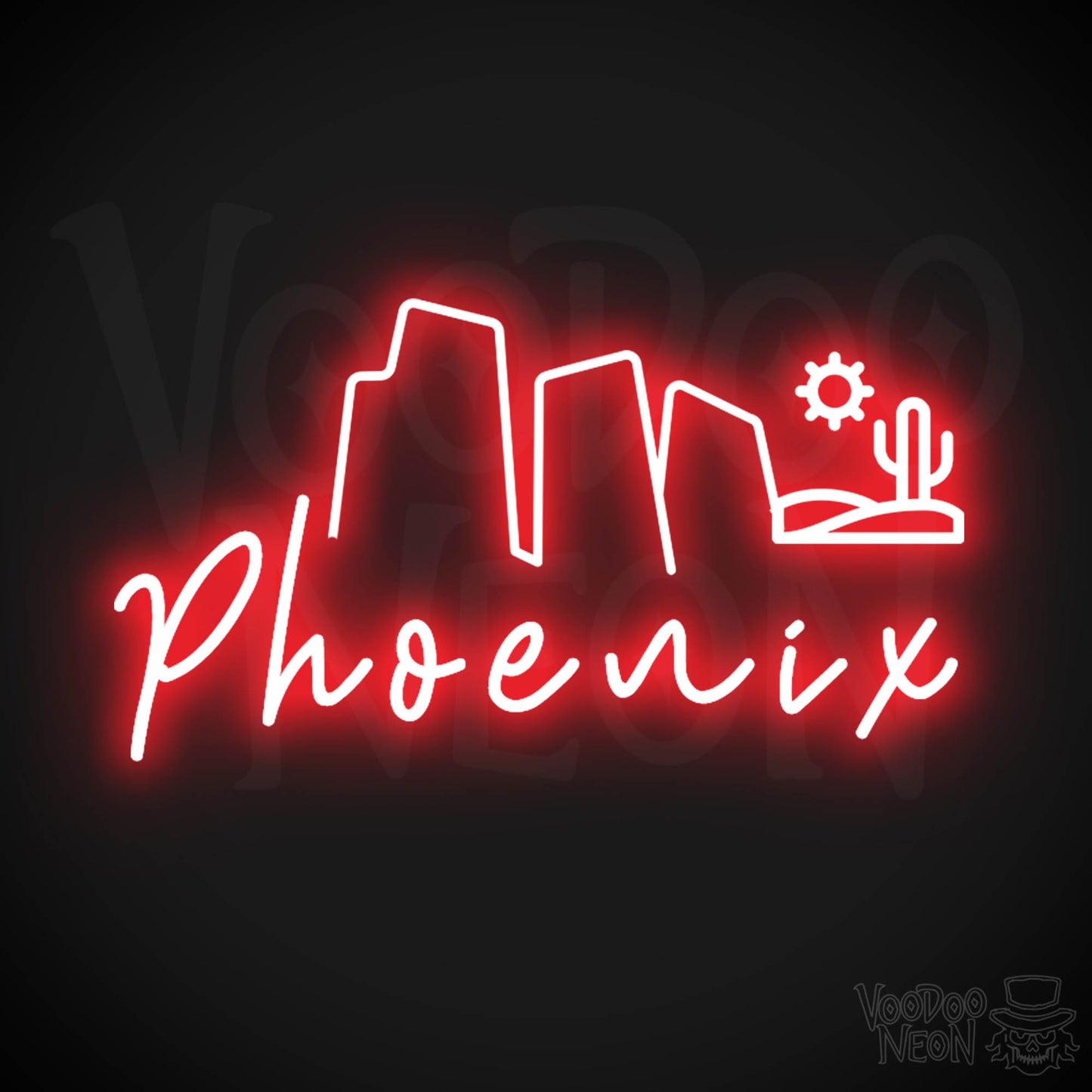 Phoenix Neon Sign - Neon Phoenix Sign - LED Signs - Wall Art - Color Red