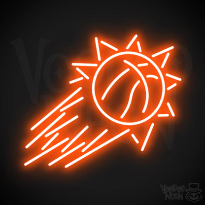 Phoenix Suns Neon Sign - Phoenix Suns Sign - Neon Suns Logo Wall Art - Color Orange