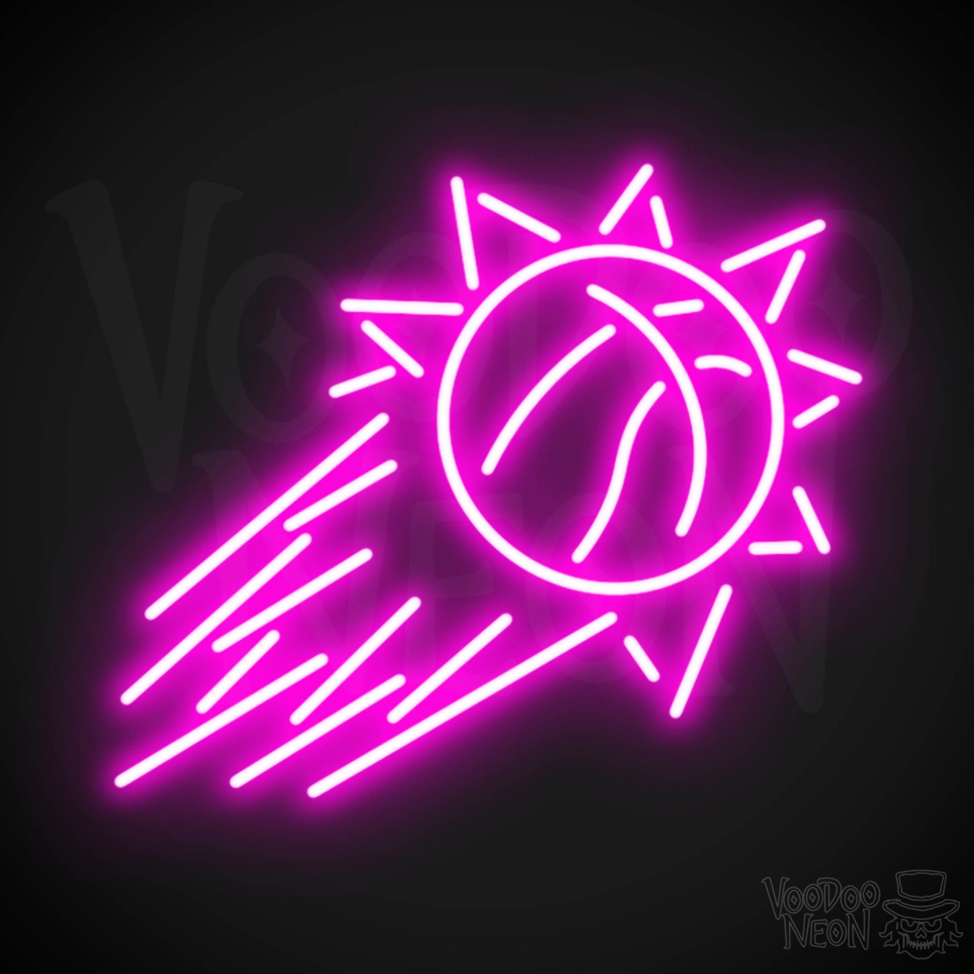Phoenix Suns Neon Sign - Phoenix Suns Sign - Neon Suns Logo Wall Art - Color Pink