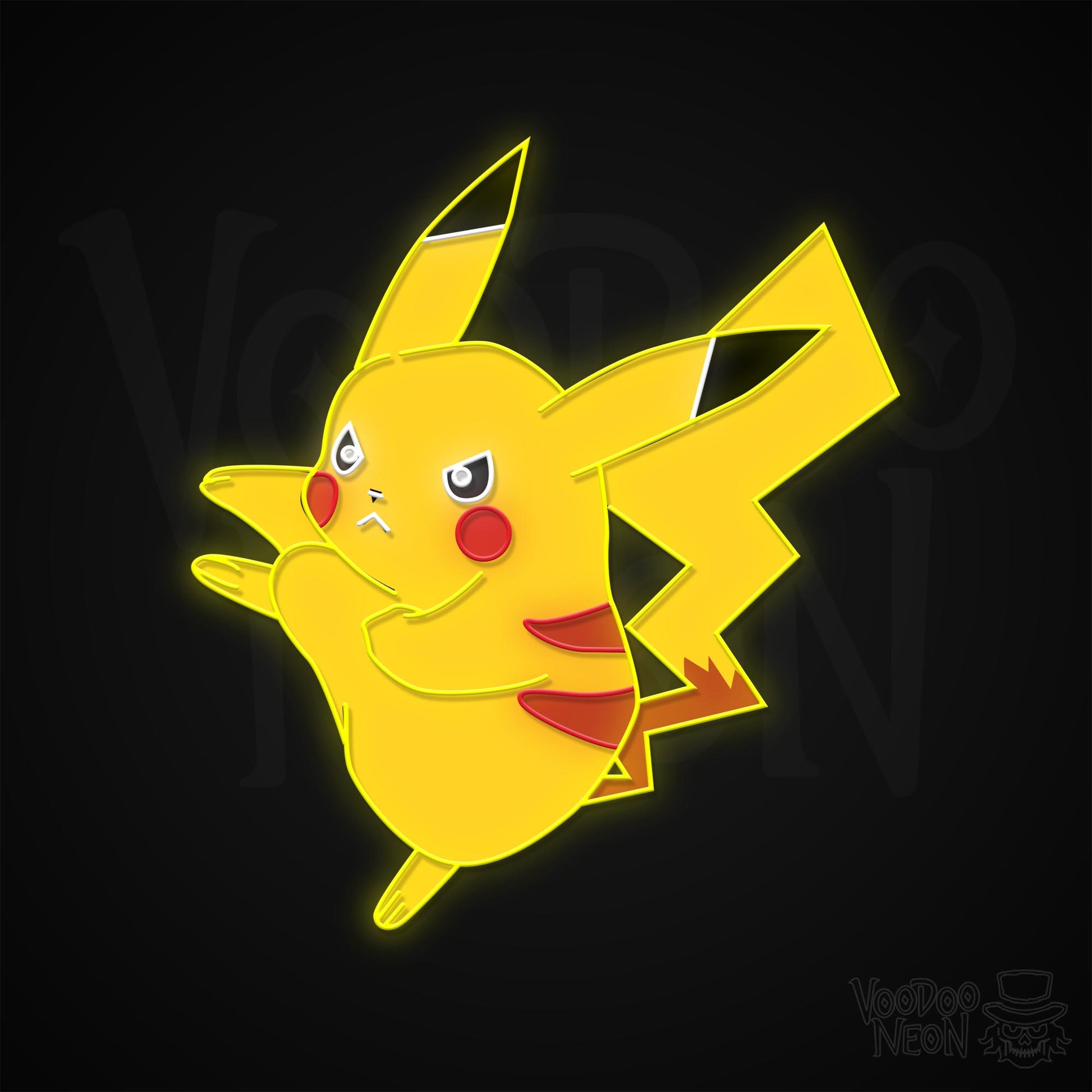 Pikachu (New) Neon Sign - Multi-Color - Blackwall