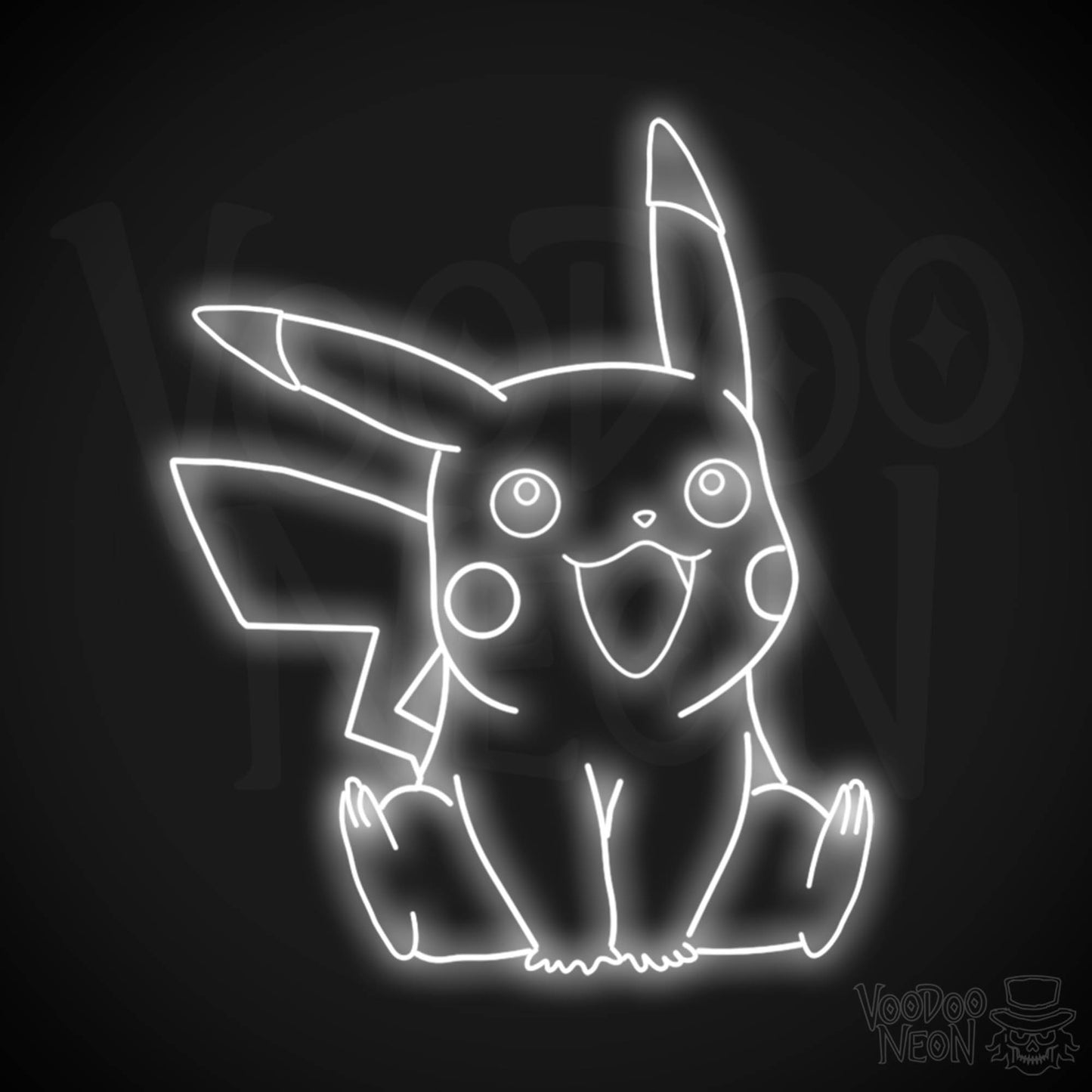 Pikachu Neon Sign - Pikachu Art - Pikachu Neon Wall Art - LED Sign - Color White