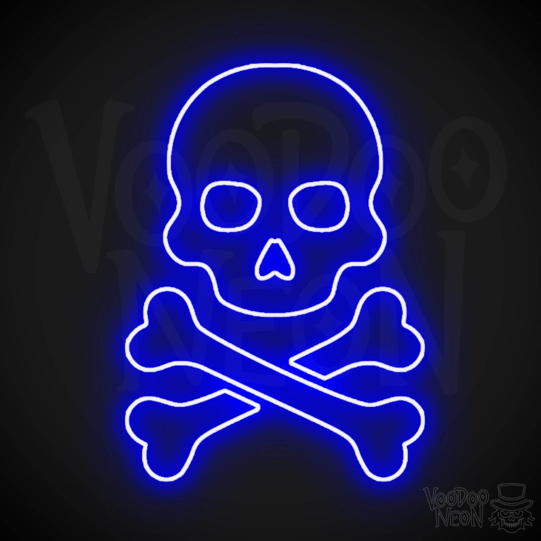 Pirate Skull & Crossbones Neon Sign, Neon Pirate Skull & Crossbones Sign, LED Lights