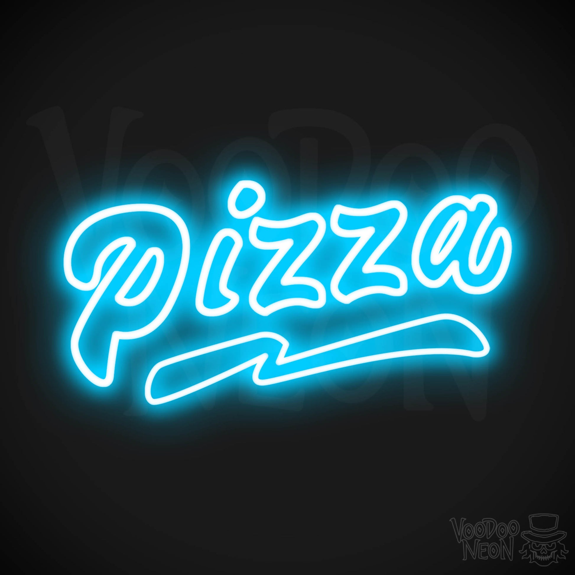 Pizza 2 LED Neon - Dark Blue