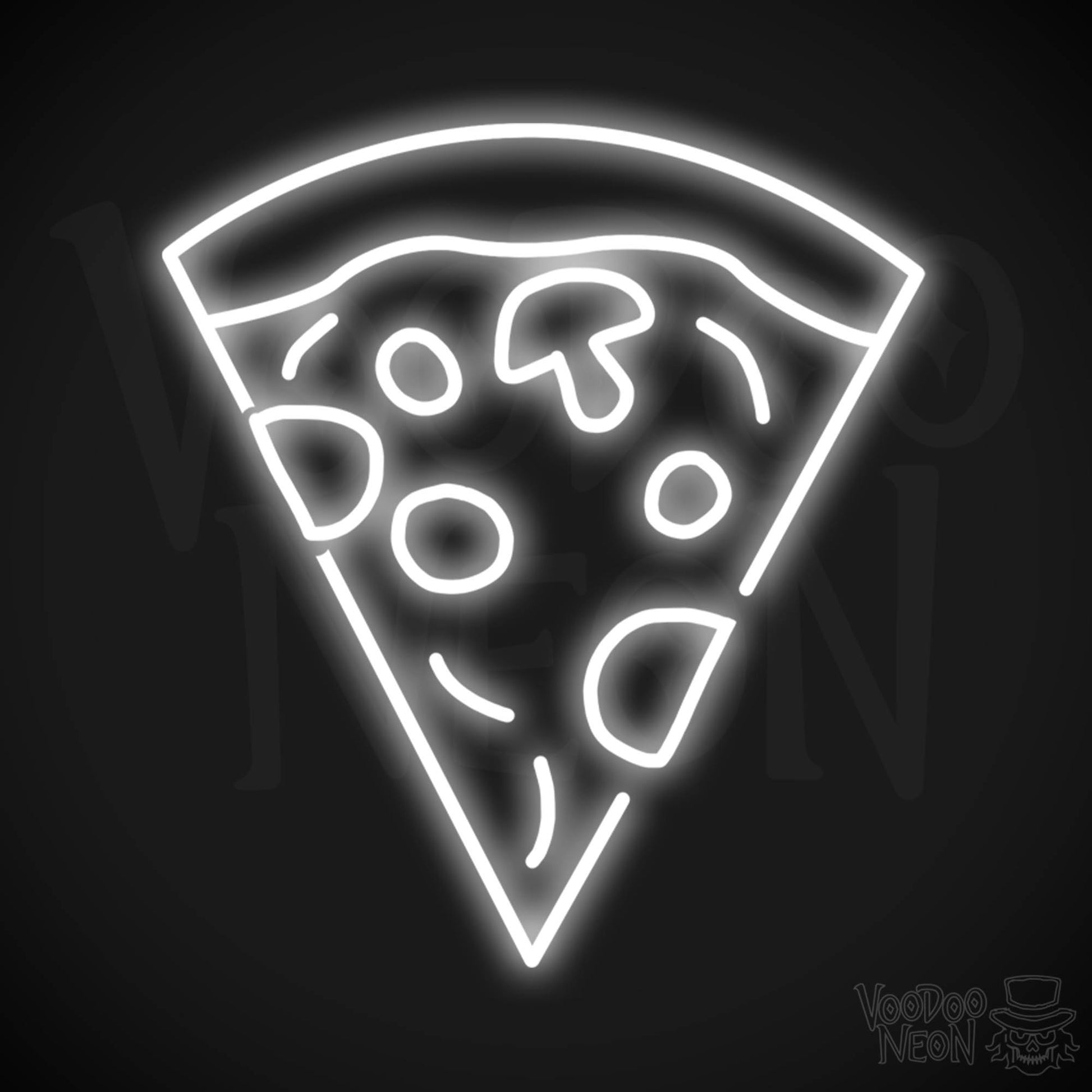Pizza 4 LED Neon - White