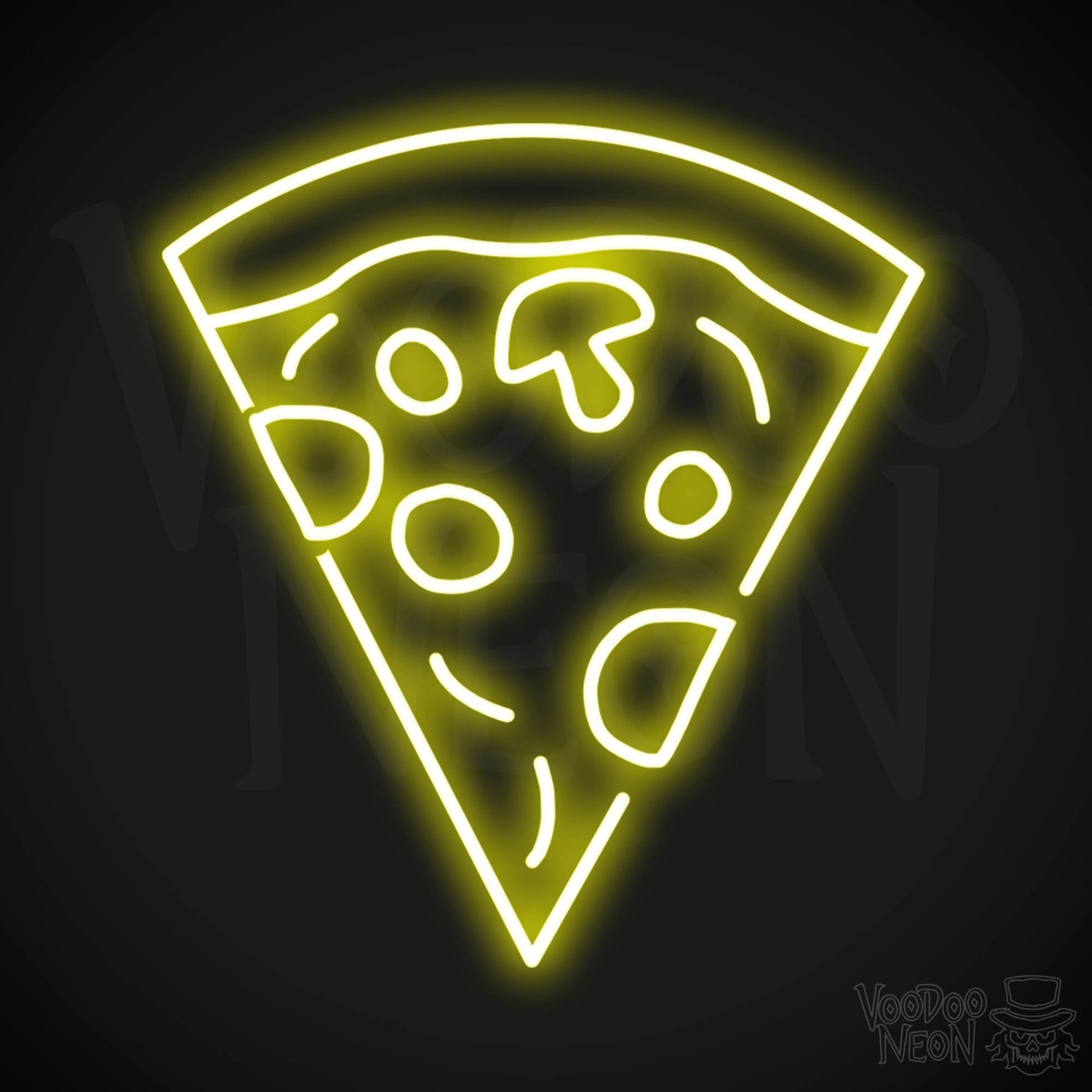 Pizza 4 LED Neon - Yellow