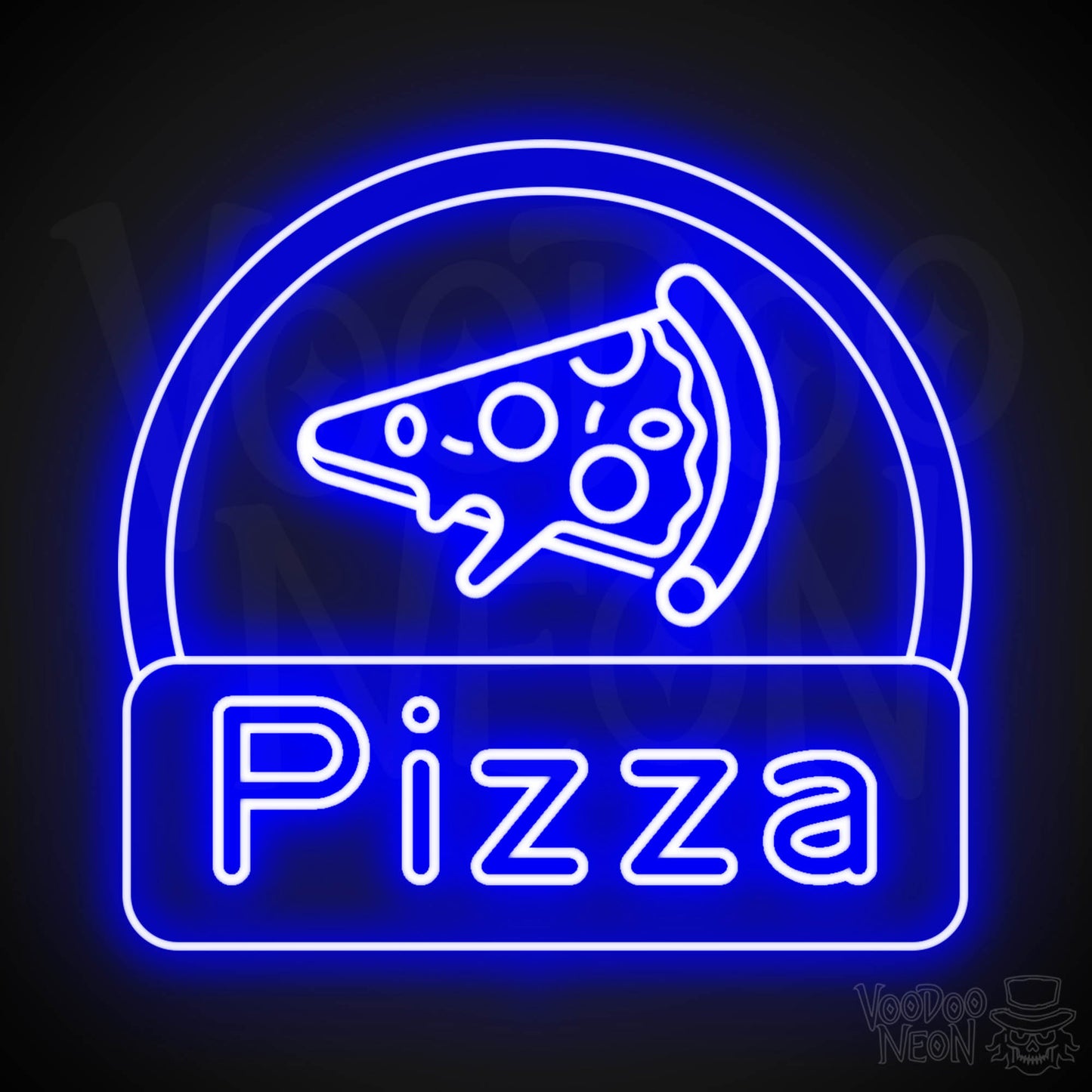 Neon Pizza Sign - Pizza Neon Sign - Pizza LED Sign - Wall Art - Color Dark Blue