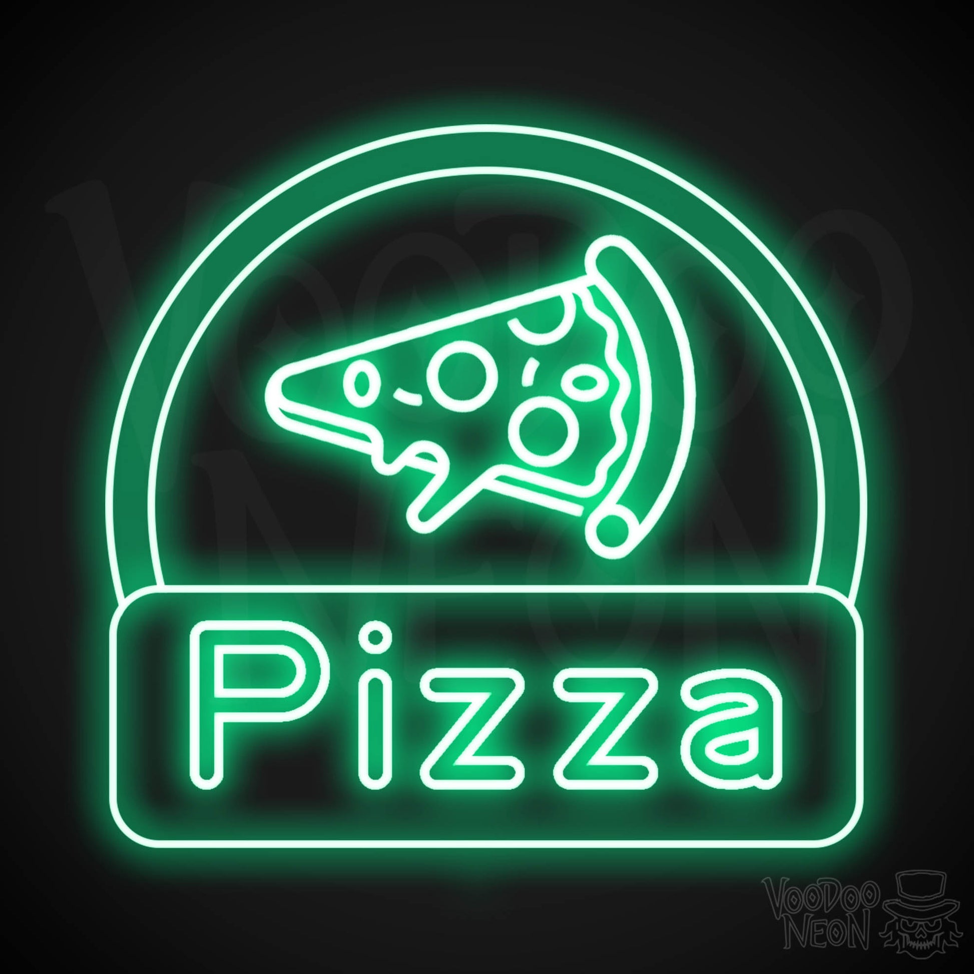 Neon Pizza Sign - Pizza Neon Sign - Pizza LED Sign - Wall Art - Color Green