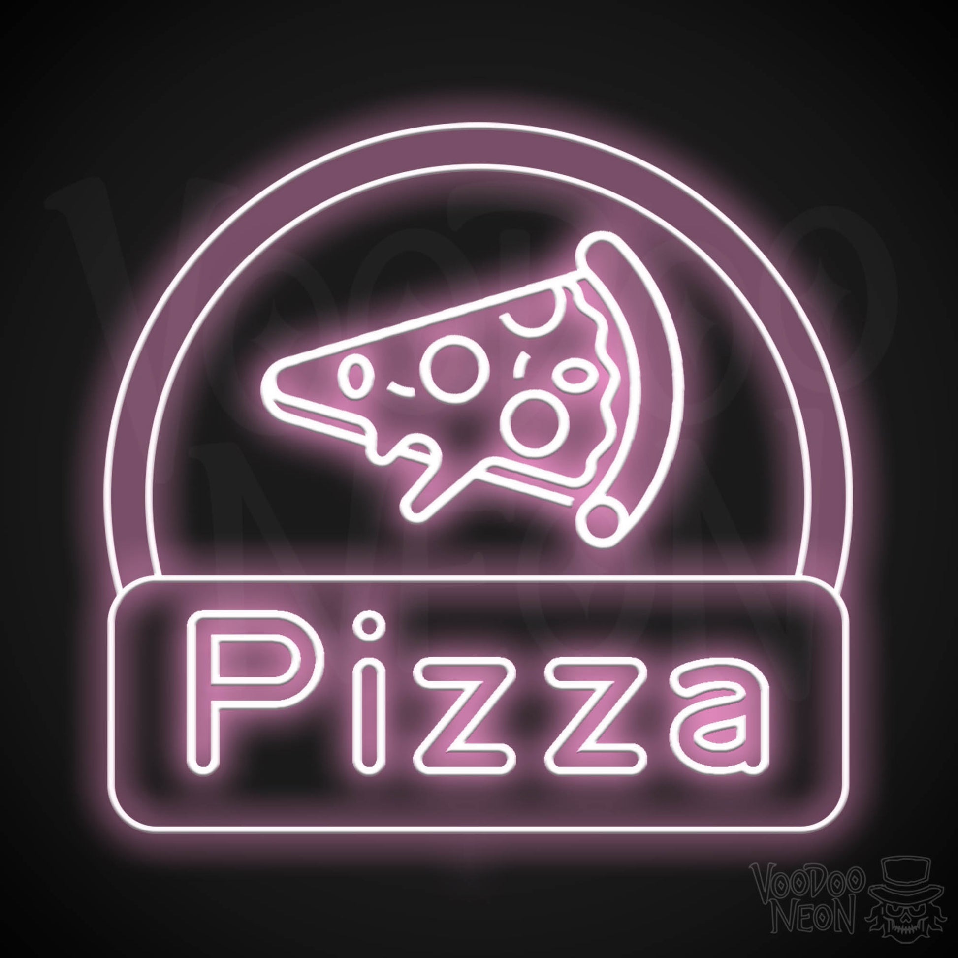 Neon Pizza Sign - Pizza Neon Sign - Pizza LED Sign - Wall Art - Color Light Pink